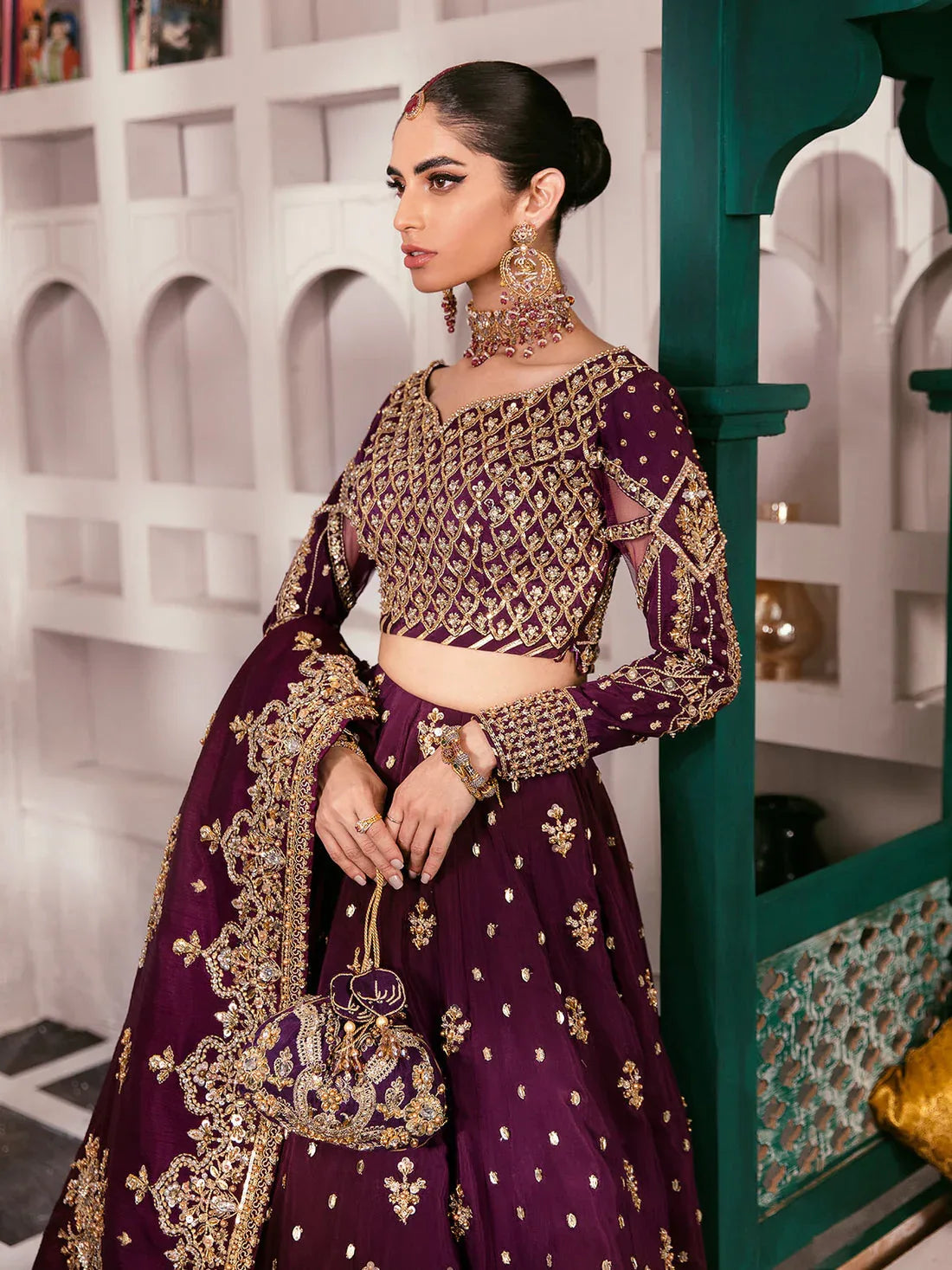 Gulaal | Wedding Formals | SHAZMINAH GL-WS-22V1-31 (LEHNGA AND CHOLI) - Rang-e-Khaas
