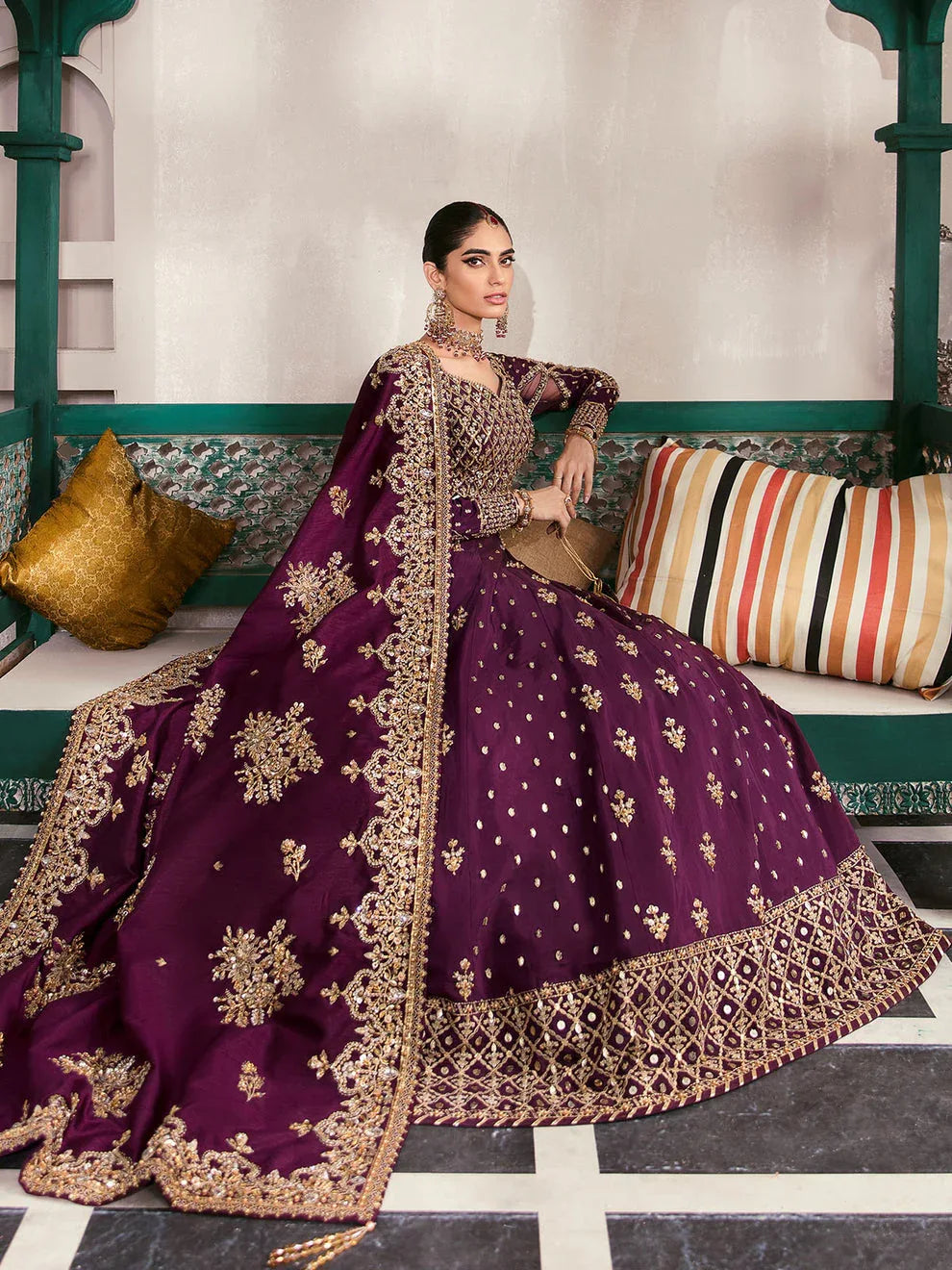 Gulaal | Wedding Formals | SHAZMINAH GL-WS-22V1-31 (LEHNGA AND CHOLI) - Rang-e-Khaas