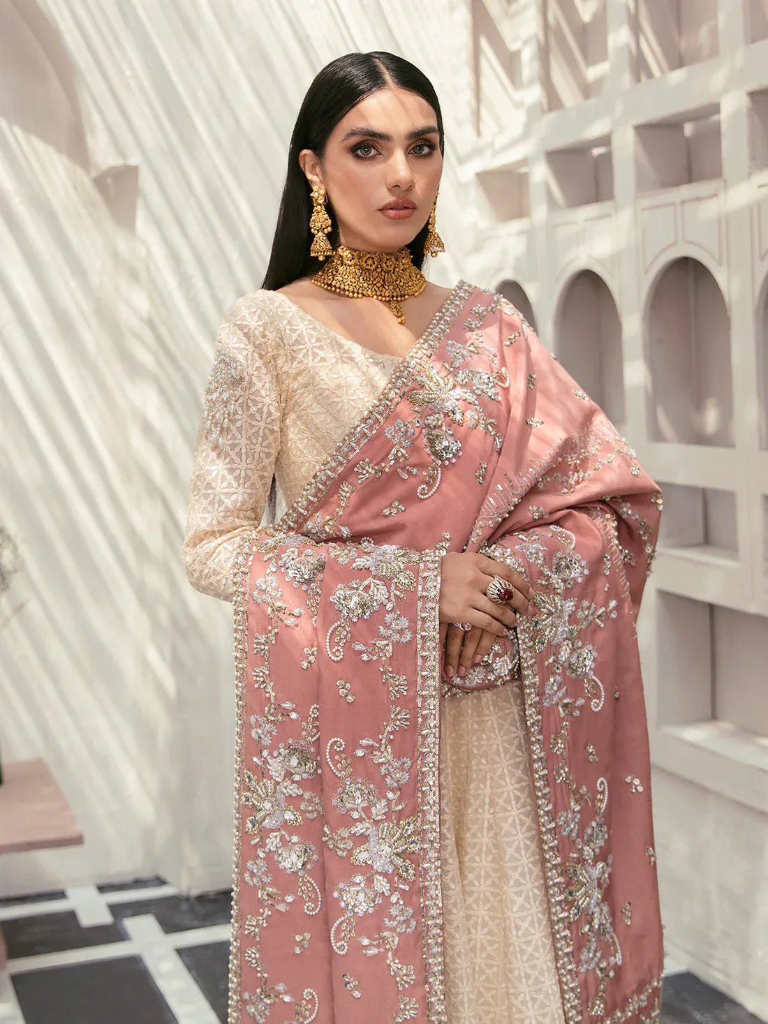 Gulaal | Wedding Formals | GL-WS-22V1-34 (PISHWAS AND CHOORIDAAR PYJAMA) - Rang-e-Khaas