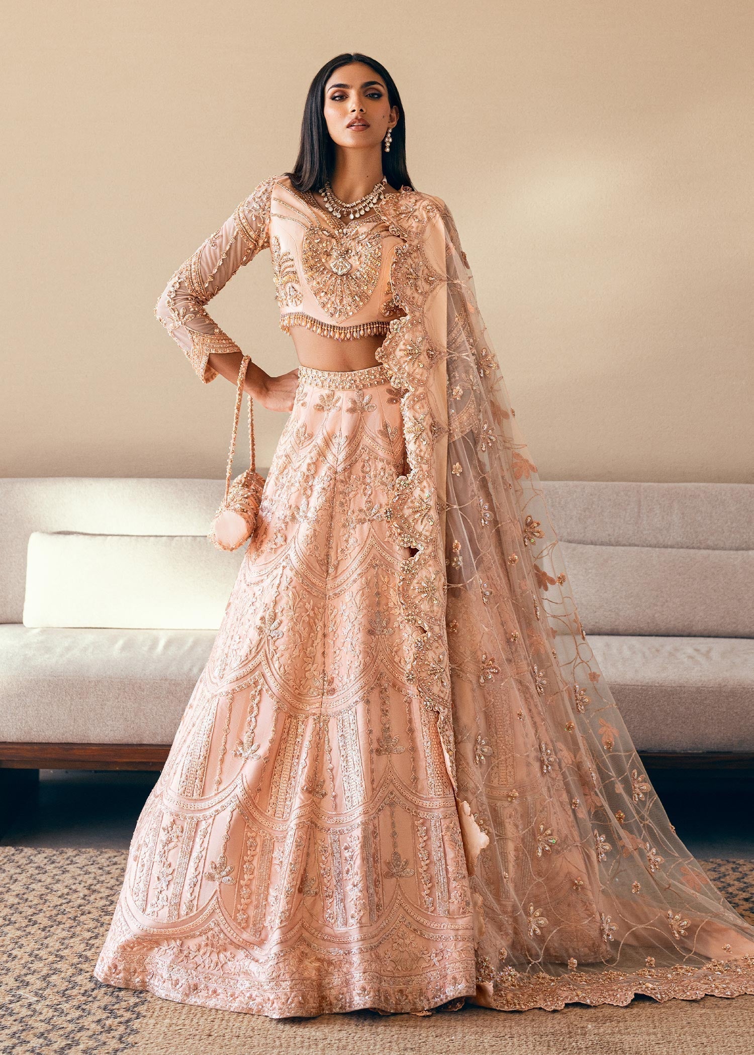 Waqas Shah | Amariage Luxury Formals | Coral Bliss