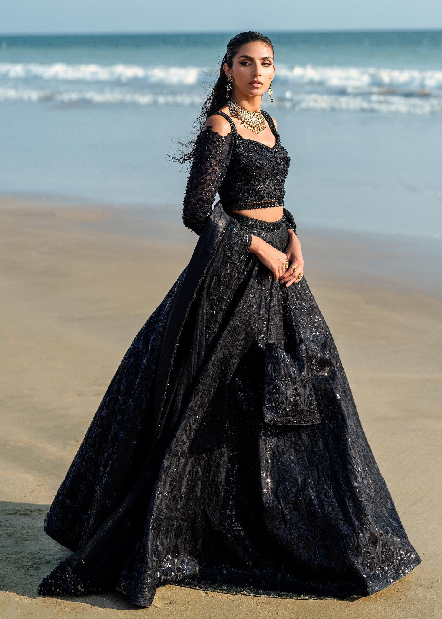 Waqas Shah | Amariage Luxury Formals | Black Musk