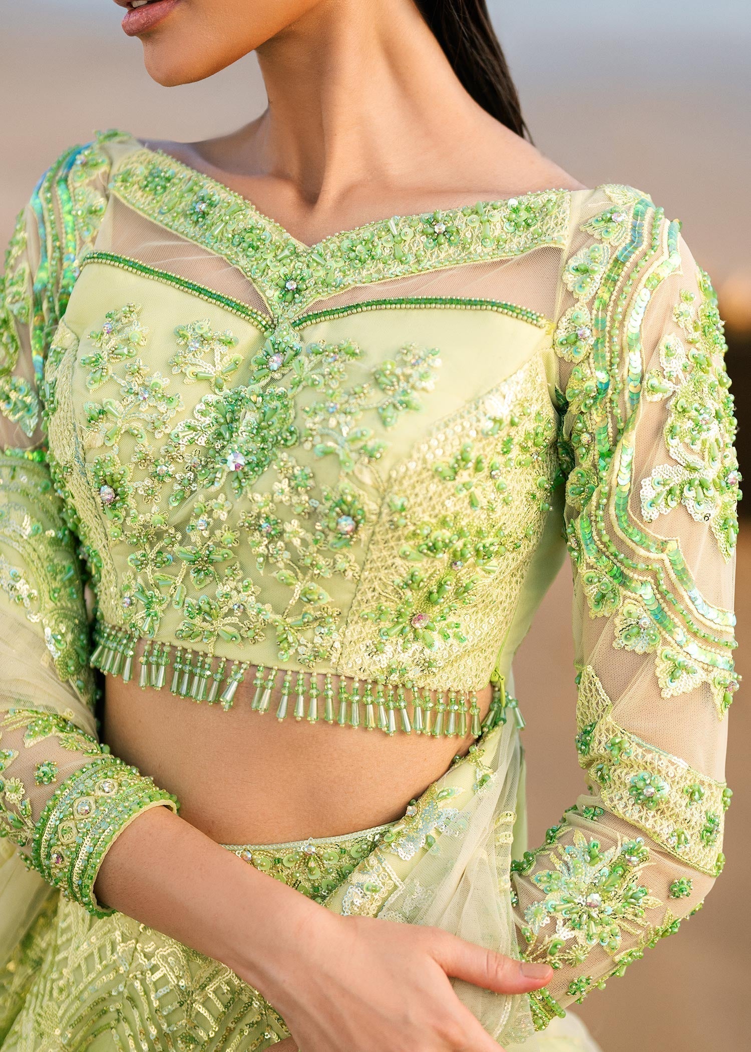 Waqas Shah | Amariage Luxury Formals | Mint Bloom