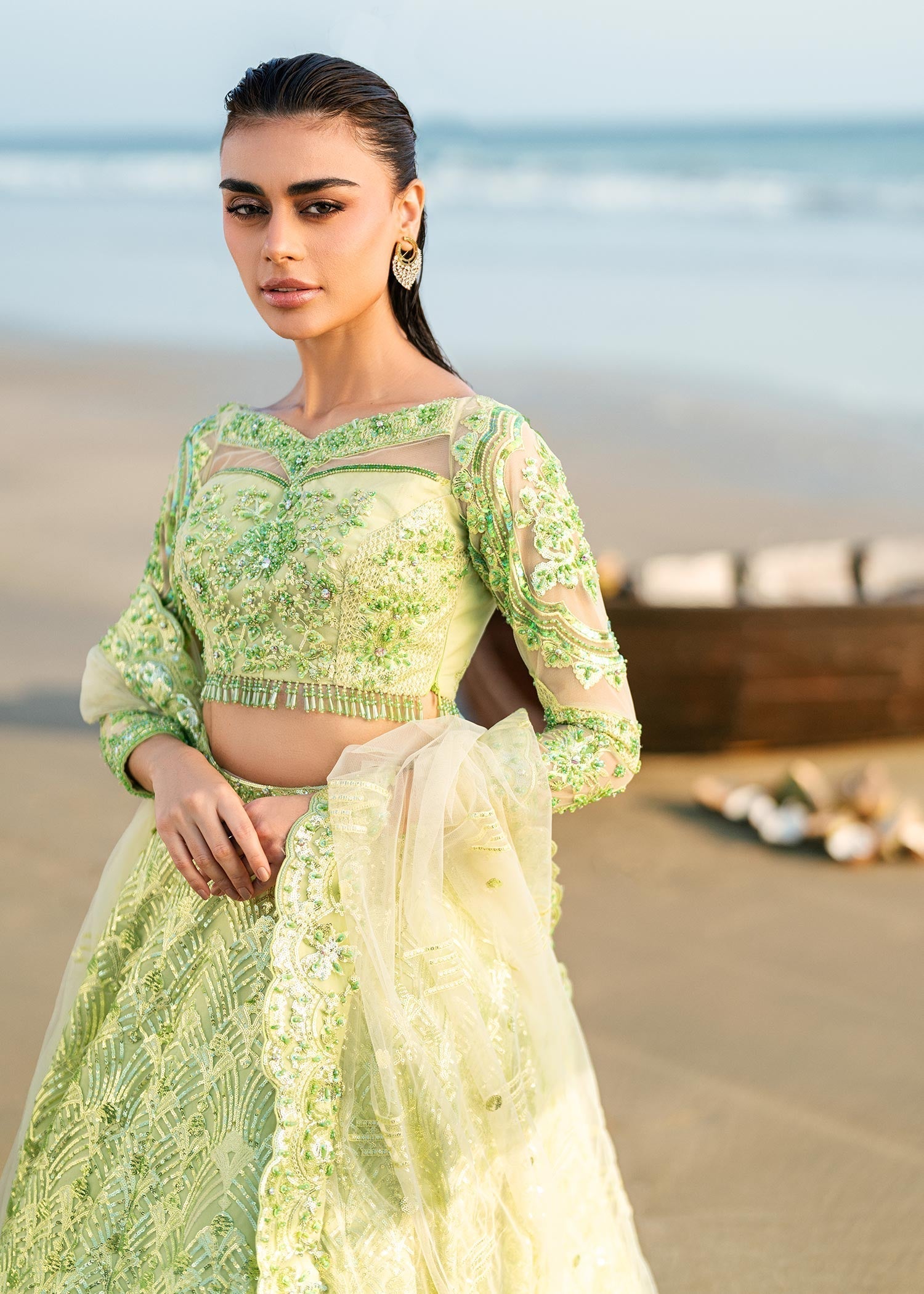 Waqas Shah | Amariage Luxury Formals | Mint Bloom