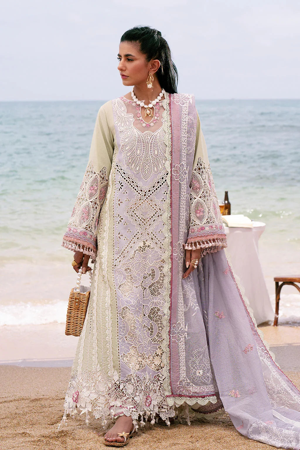AJR Couture | Dastan Luxury Lawn 25 | Wave - Rang-e-Khaas