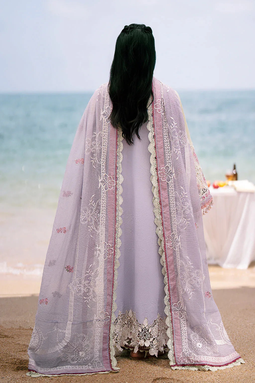 AJR Couture | Dastan Luxury Lawn 25 | Wave - Rang-e-Khaas