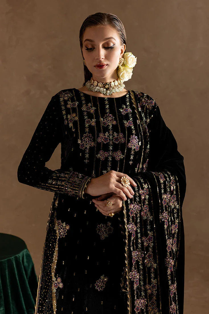 Marjjan | De Rose Velvet | MRV-09 (BLACK) - Rang-e-Khaas