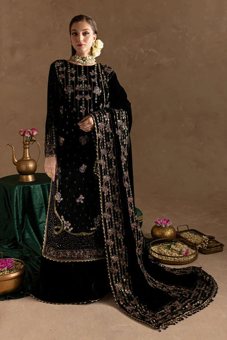 Marjjan | De Rose Velvet | MRV-09 (BLACK) - Rang-e-Khaas