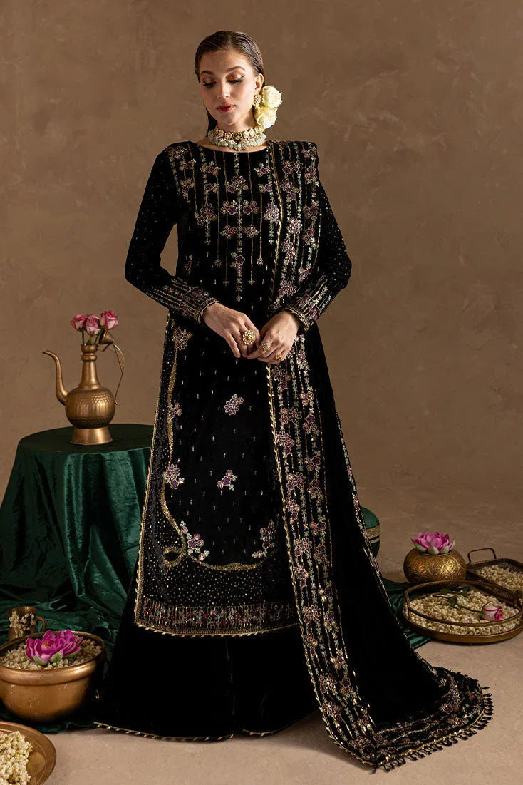 Marjjan | De Rose Velvet | MRV-09 (BLACK) - Rang-e-Khaas