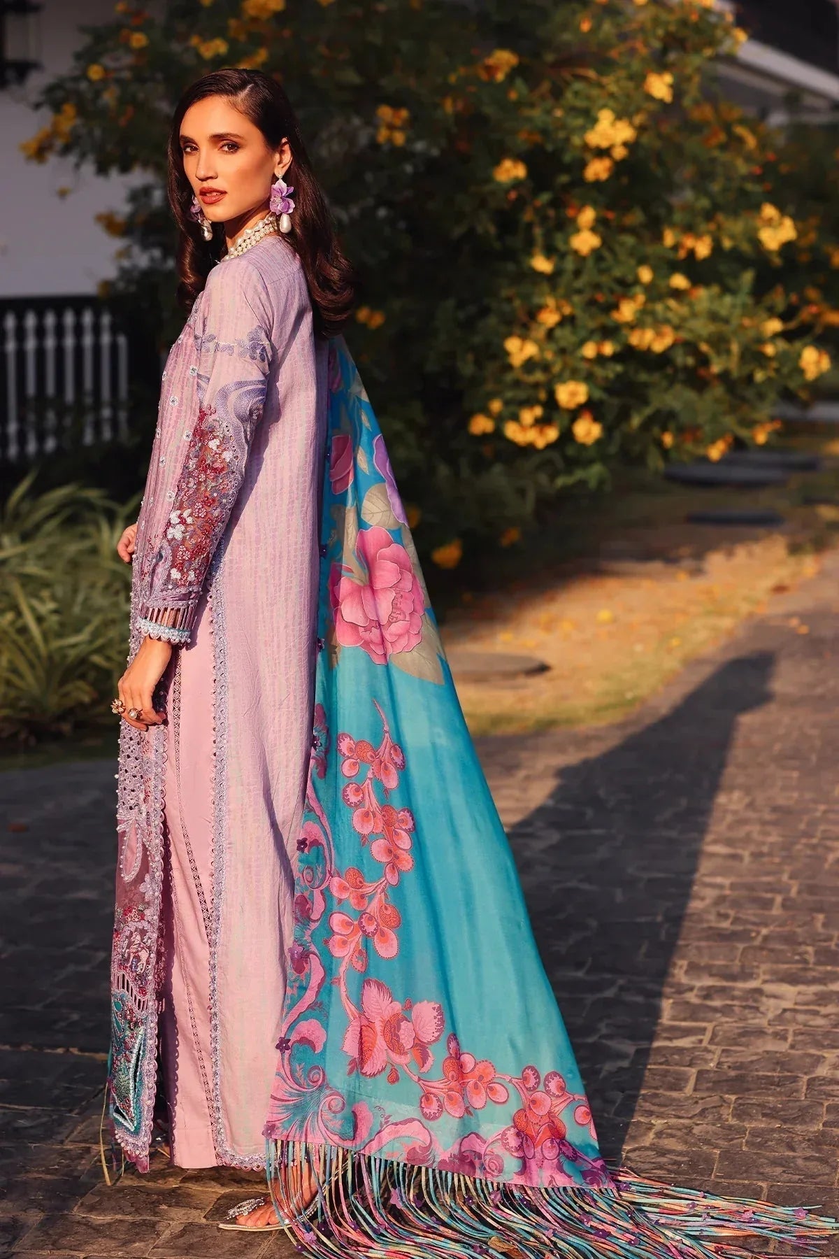 Afrozeh | Luxury Embroidered & Printed Lawn | Chrysa - Rang-e-Khaas