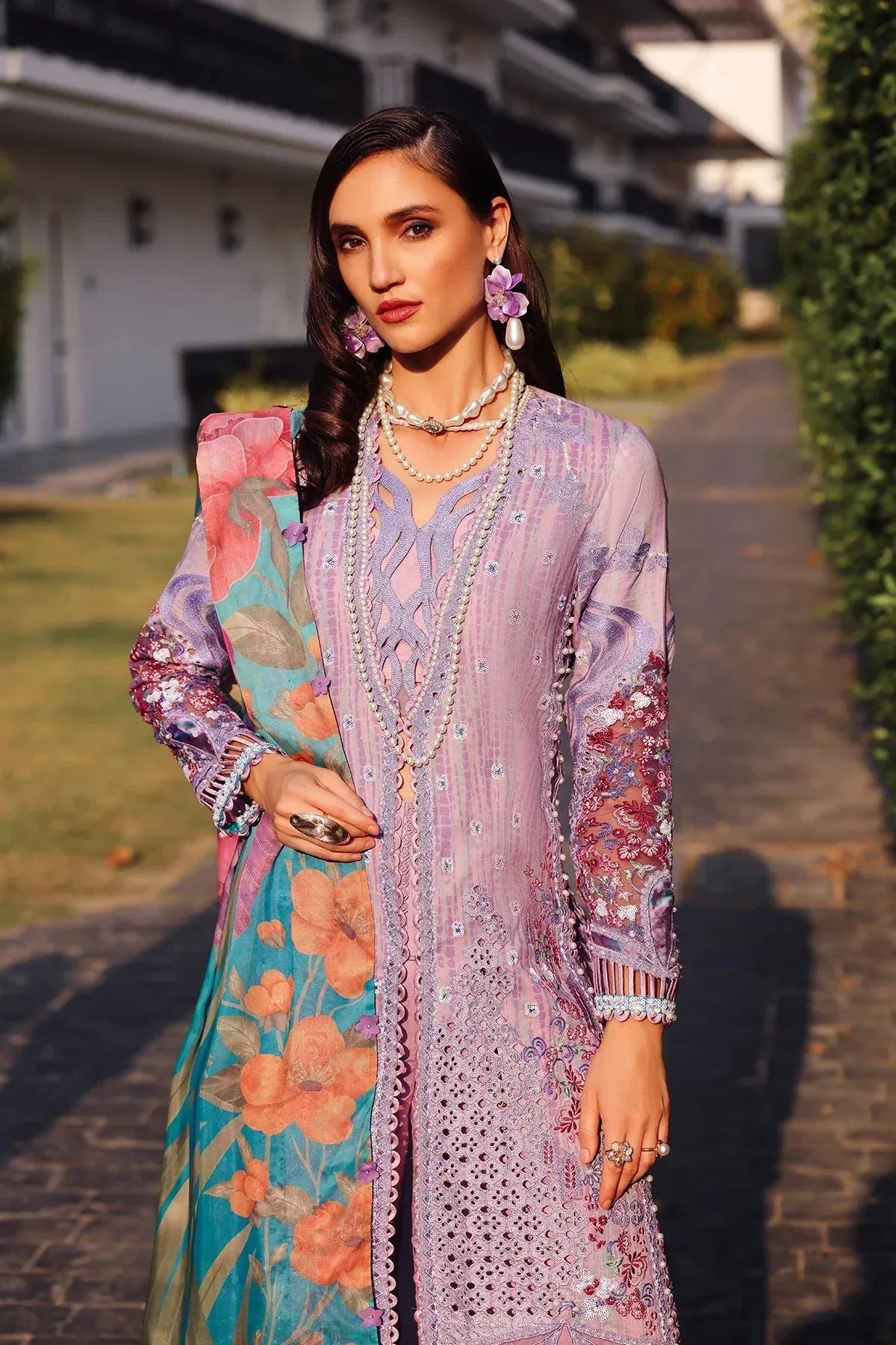 Afrozeh | Luxury Embroidered & Printed Lawn | Chrysa - Rang-e-Khaas