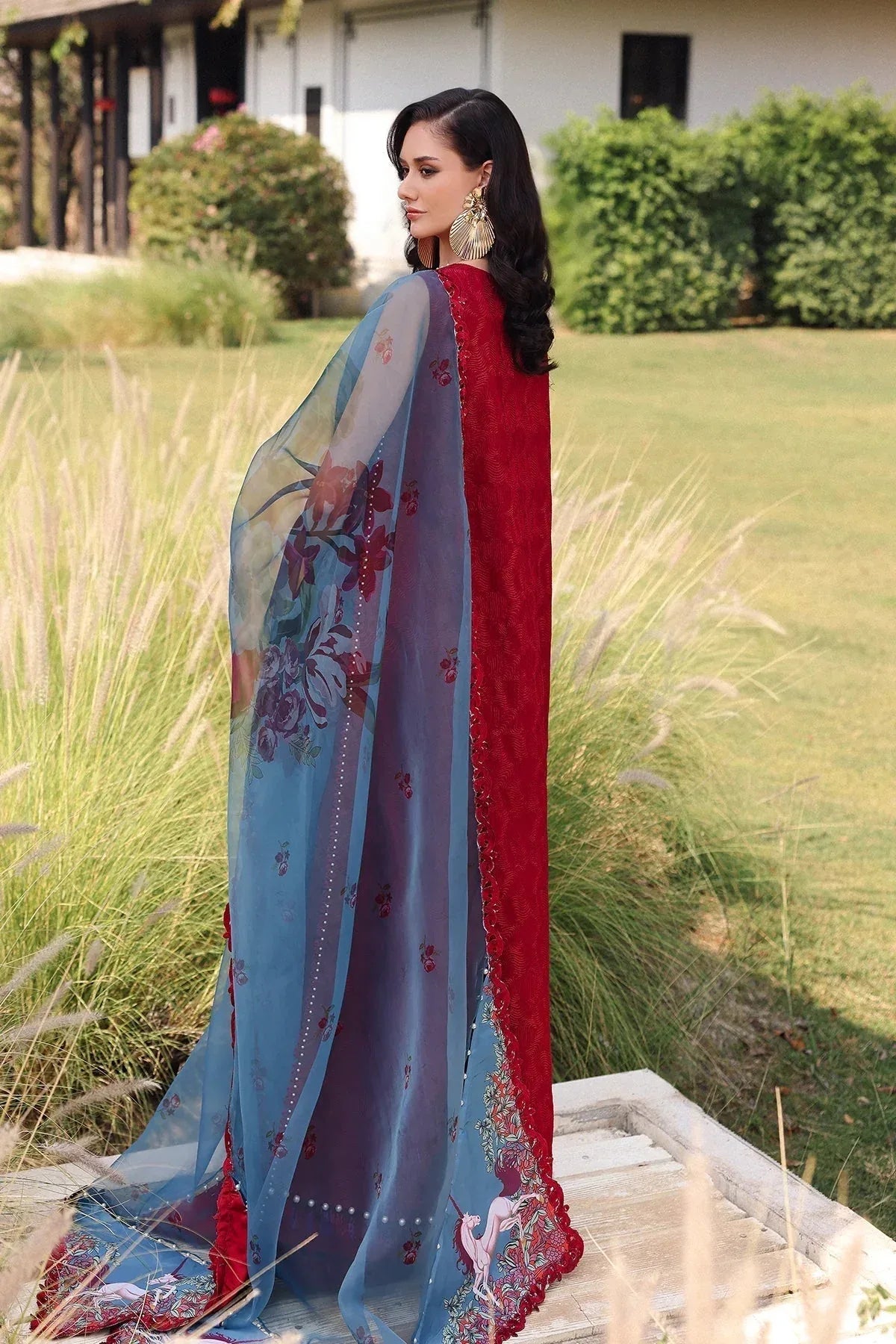 Afrozeh | Luxury Embroidered & Printed Lawn | Glacis - Rang-e-Khaas