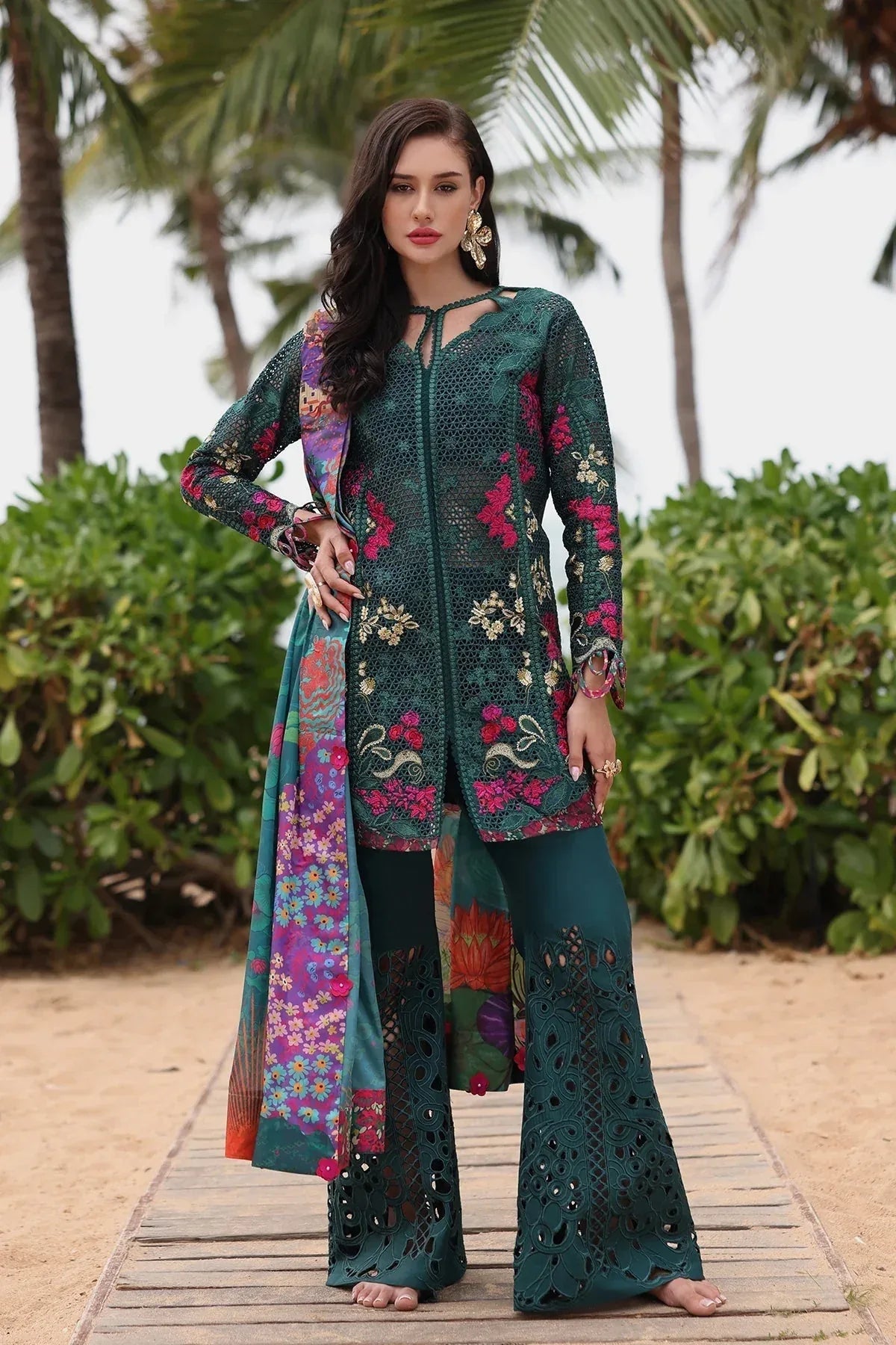 Afrozeh | Luxury Embroidered & Printed Lawn | Vermora - Rang-e-Khaas