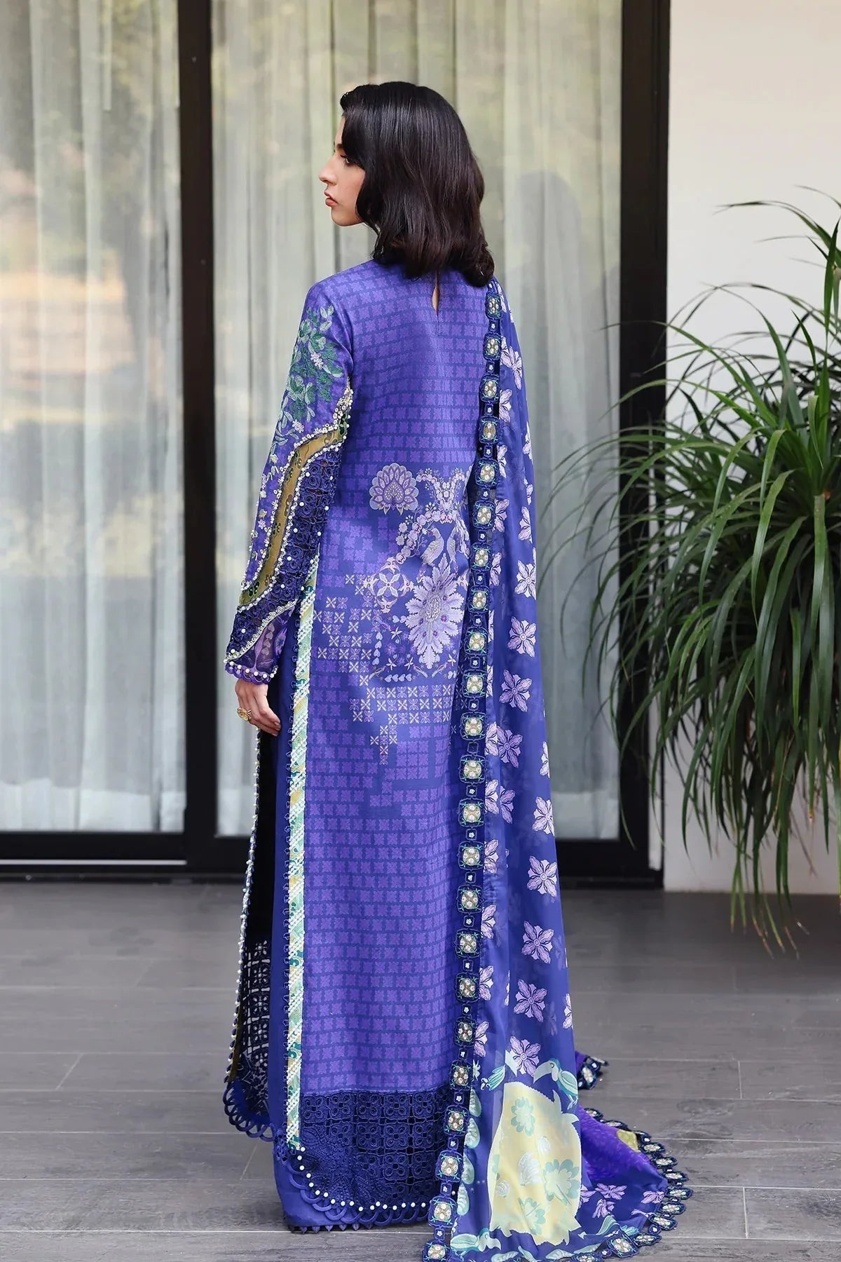 Afrozeh | Luxury Embroidered & Printed Lawn | Lumora - Rang-e-Khaas