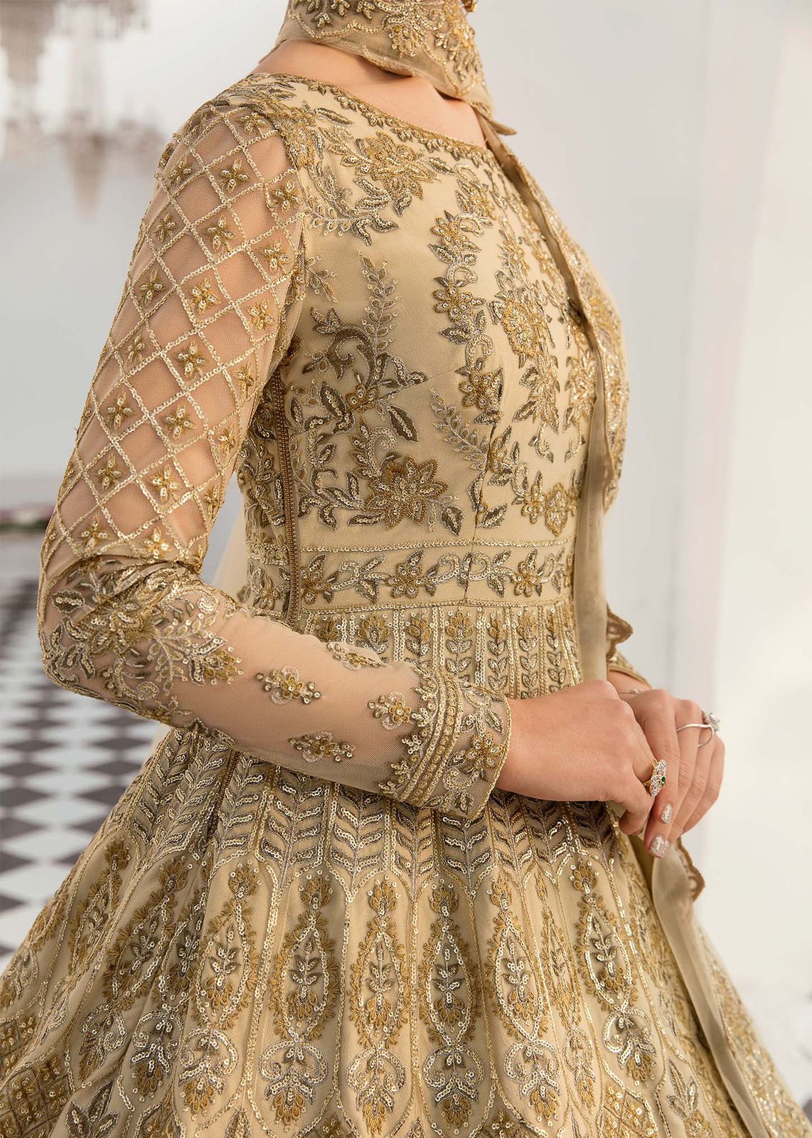 AKBAR ASLAM SILVEEN U-1451 FORMAL COLLECTION STITCHED