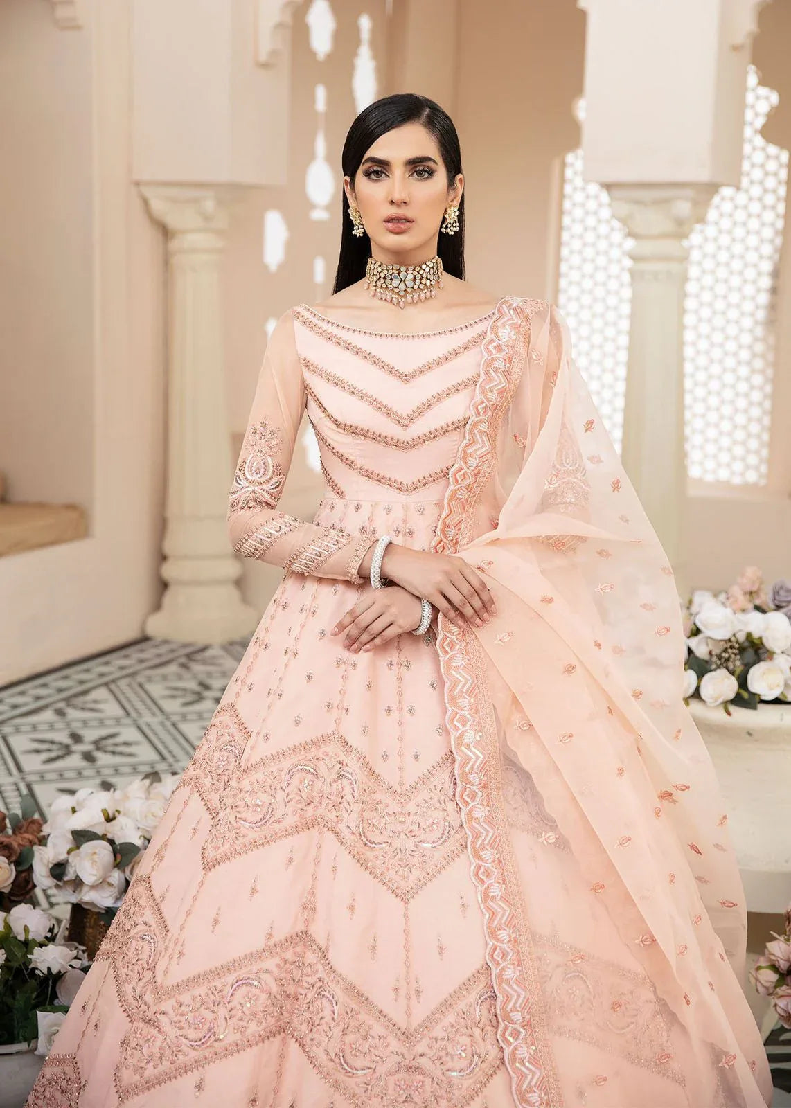 AKBAR ASLAM BLUSH U-1442 FORMAL COLLECTION STITCHED - Rang-e-Khaas