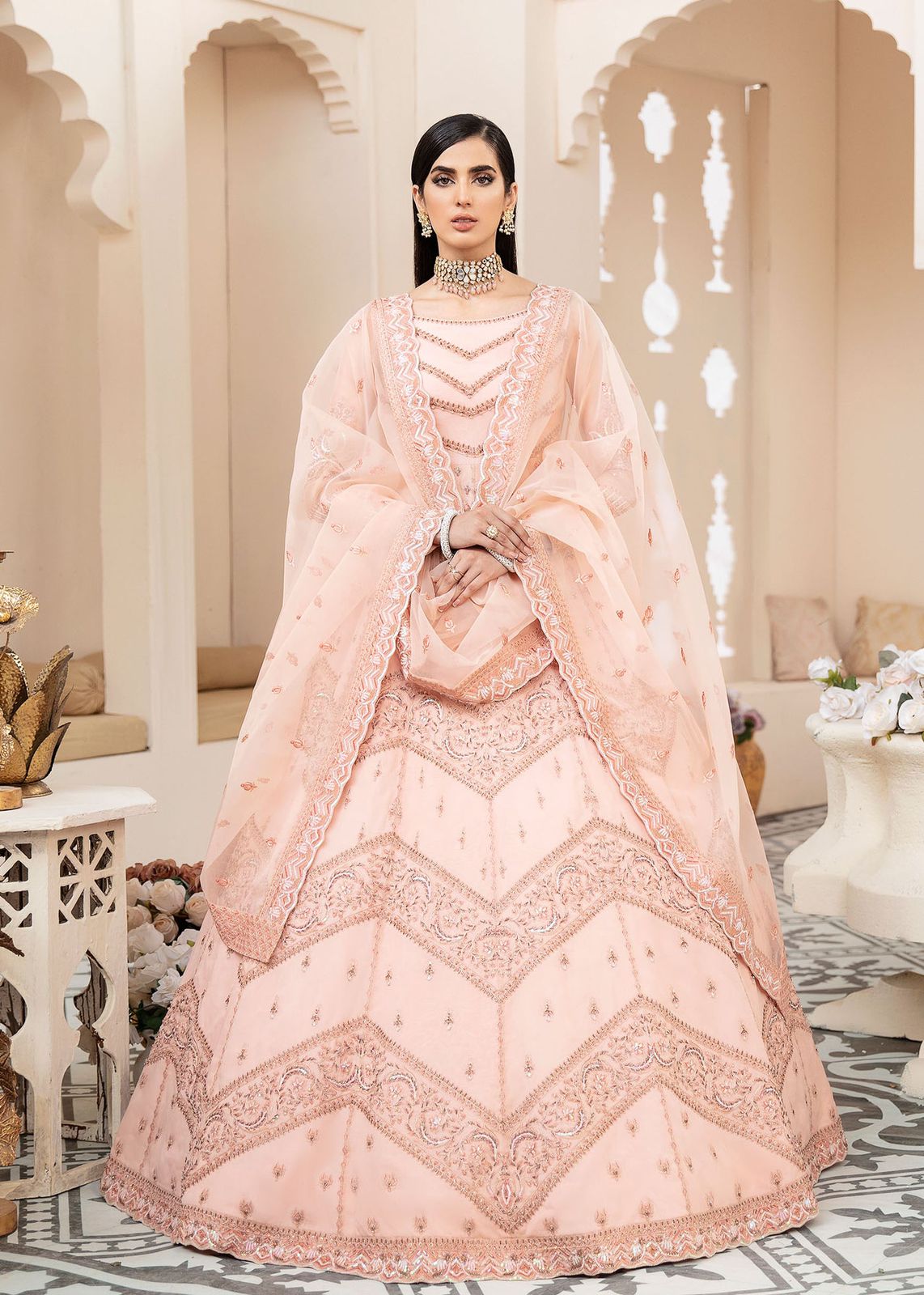 AKBAR ASLAM BLUSH U-1442 FORMAL COLLECTION STITCHED