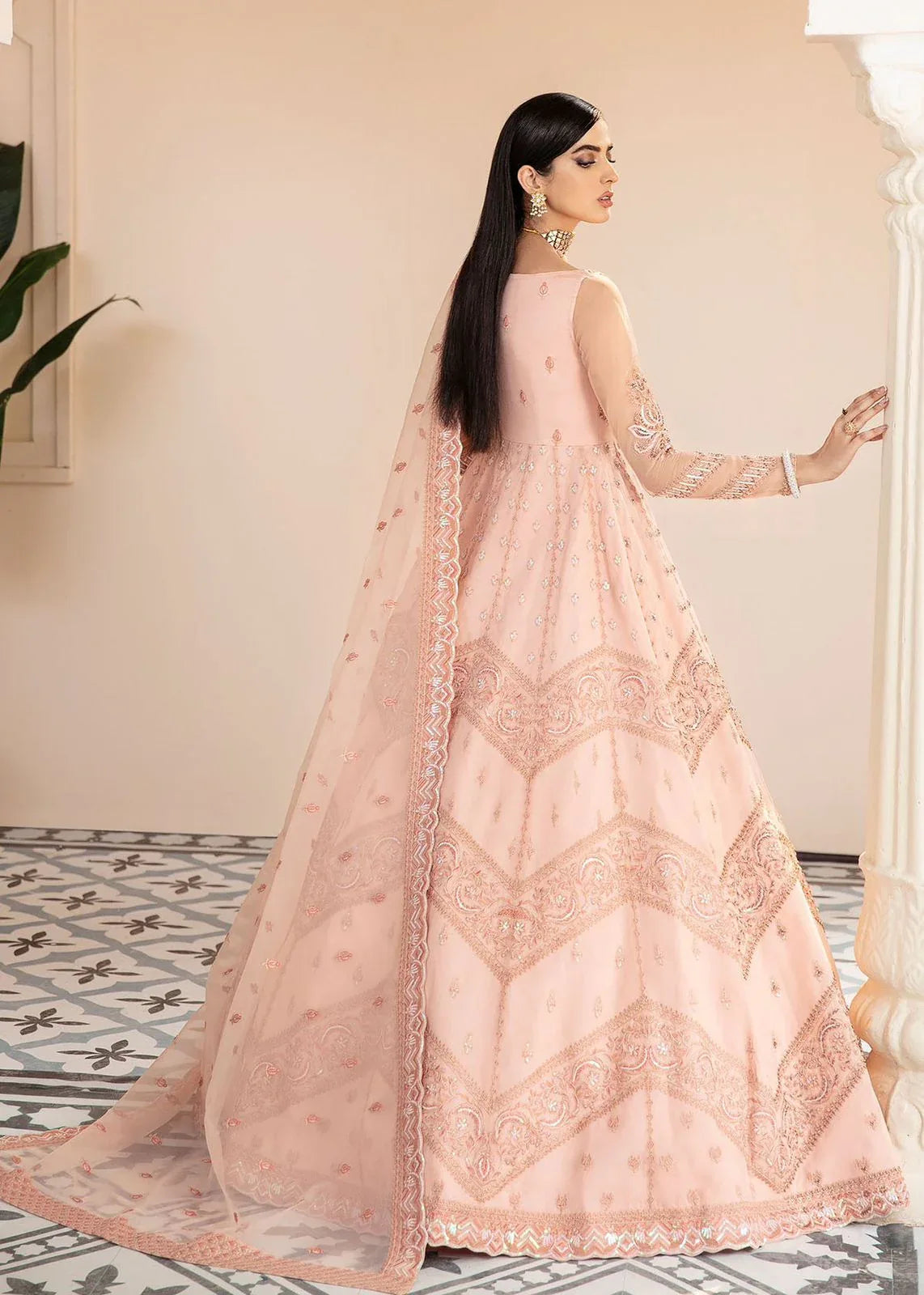 AKBAR ASLAM BLUSH U-1442 FORMAL COLLECTION STITCHED - Rang-e-Khaas