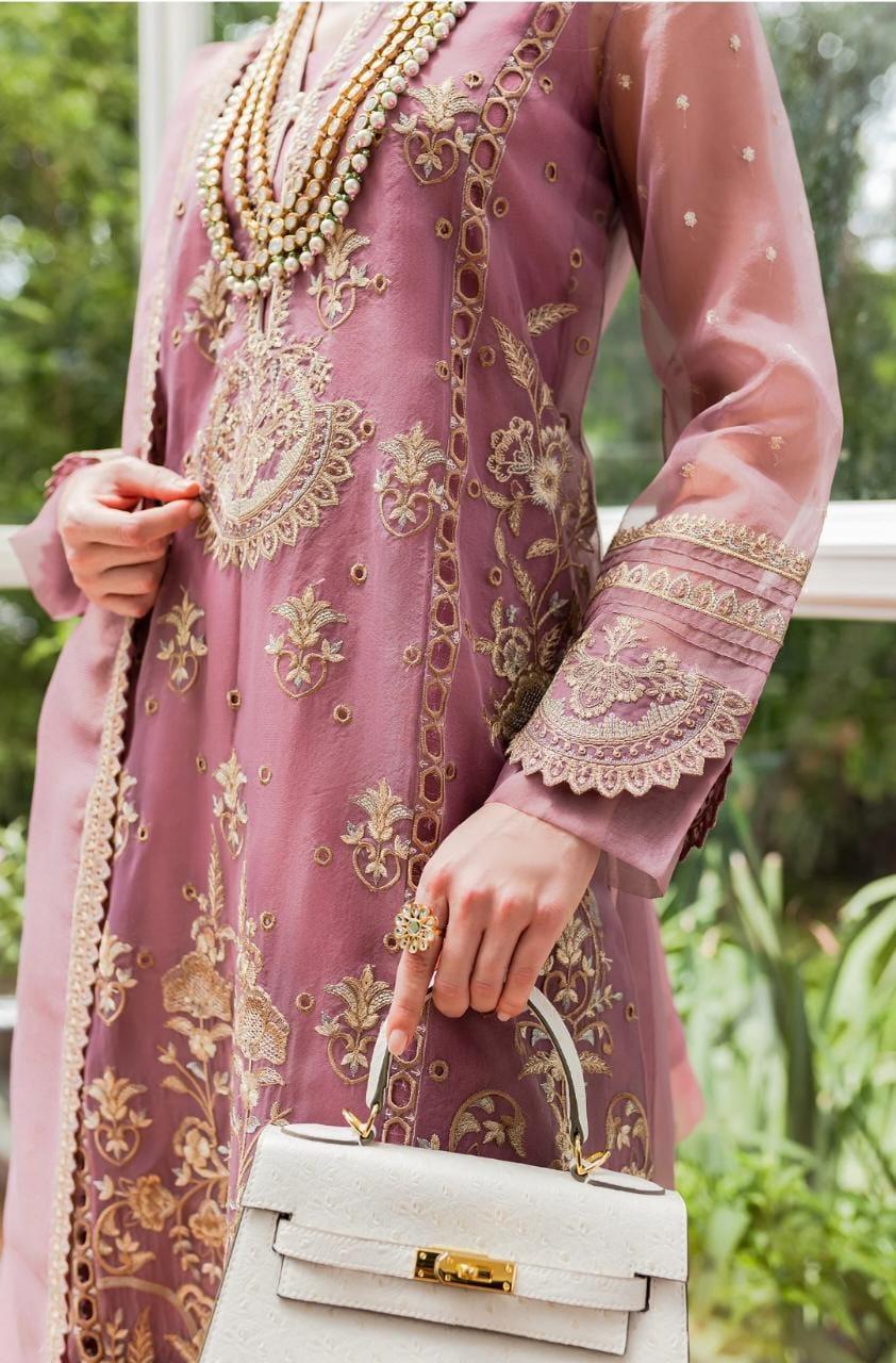 Maryum N Maria | Sorina Luxury Chiffon 23 | Dusty Rose (MW23-509) - Rang-e-Khaas
