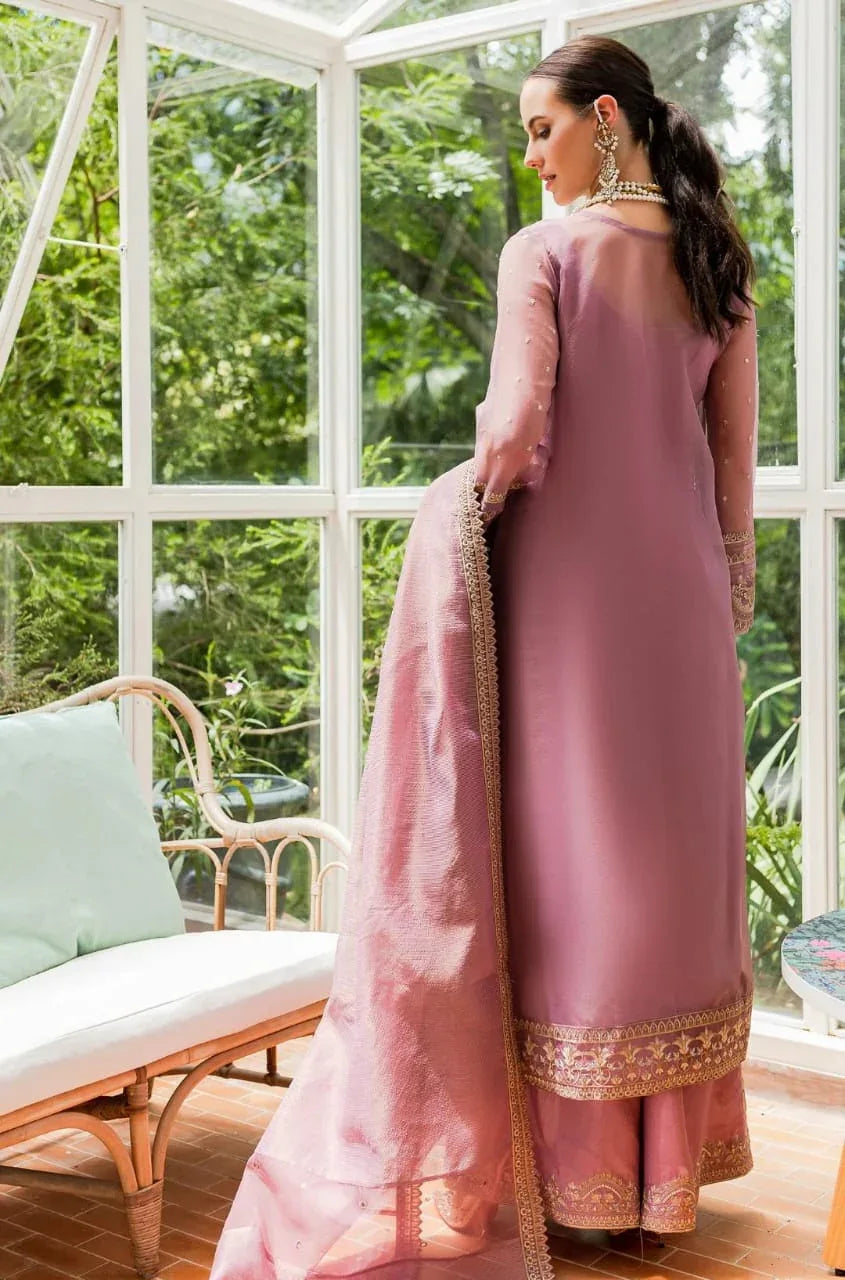 Maryum N Maria | Sorina Luxury Chiffon 23 | Dusty Rose (MW23-509) - Rang-e-Khaas