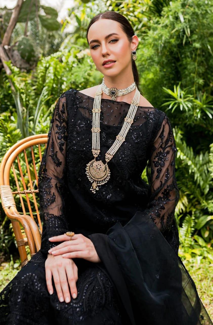 Maryum N Maria | Sorina Luxury Chiffon 23 | Raven (MW23-507) - Rang-e-Khaas