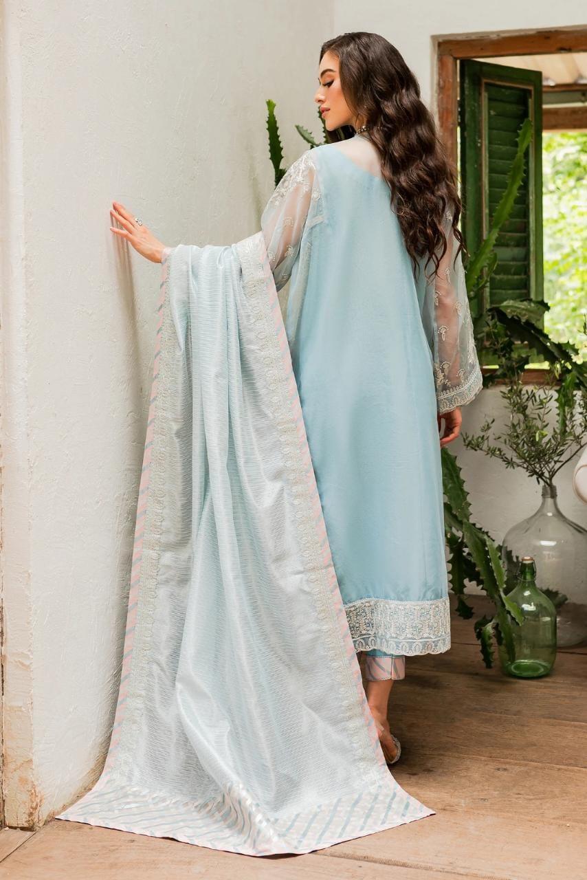 Maryum N Maria | Sorina Luxury Chiffon 23 | Sky Light (MW23-502) - Rang-e-Khaas
