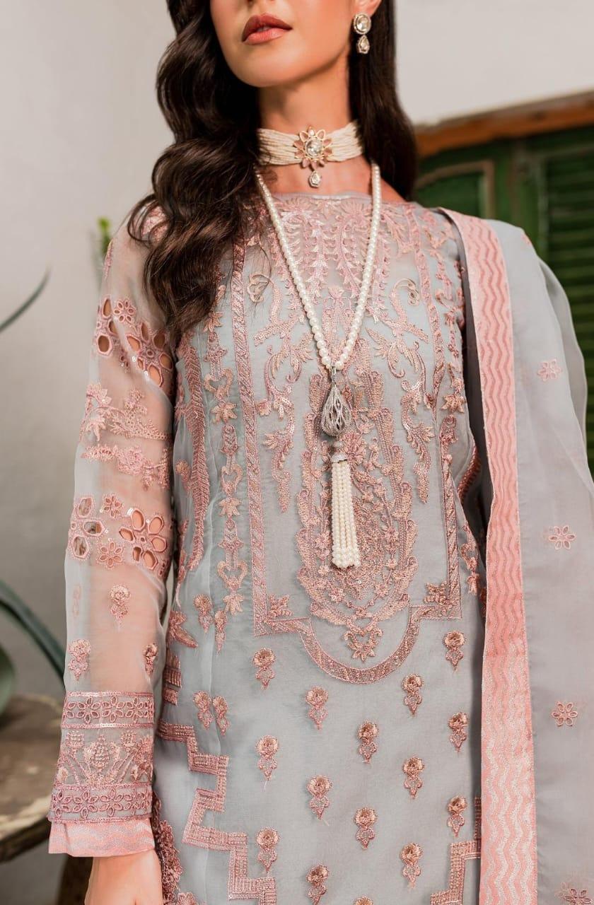 Maryum N Maria | Sorina Luxury Chiffon 23 | Dawn Blue (MW23-510) - Rang-e-Khaas