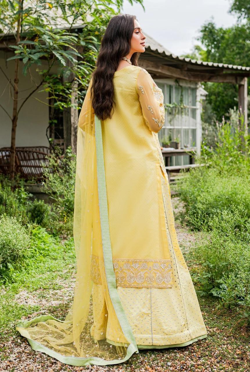 Maryum N Maria | Sorina Luxury Chiffon 23 | Lemon Zest (MW23-508) - Rang-e-Khaas