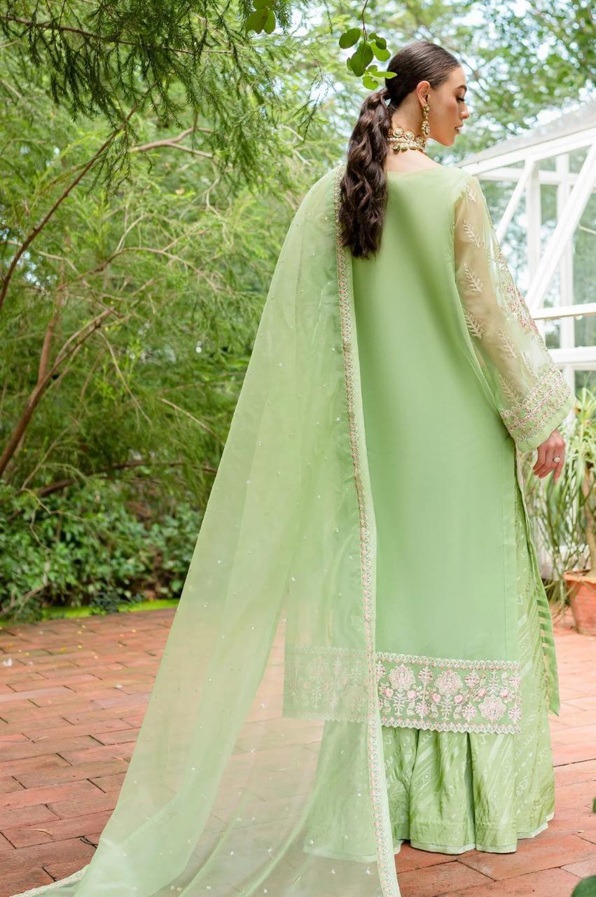 Maryum N Maria | Sorina Luxury Chiffon 23 | Lilly Green (MW23-506) - Rang-e-Khaas