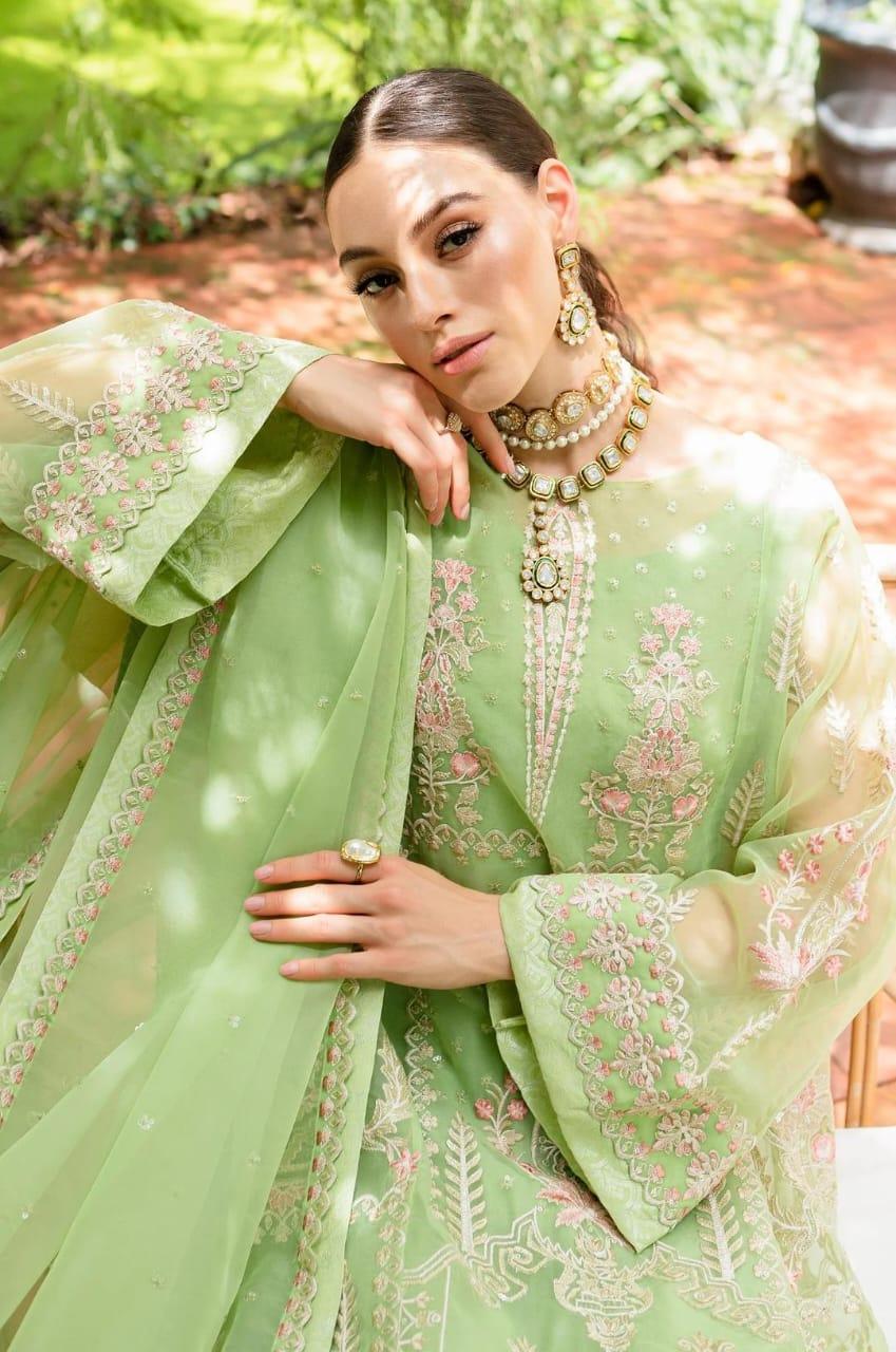 Maryum N Maria | Sorina Luxury Chiffon 23 | Lilly Green (MW23-506) - Rang-e-Khaas