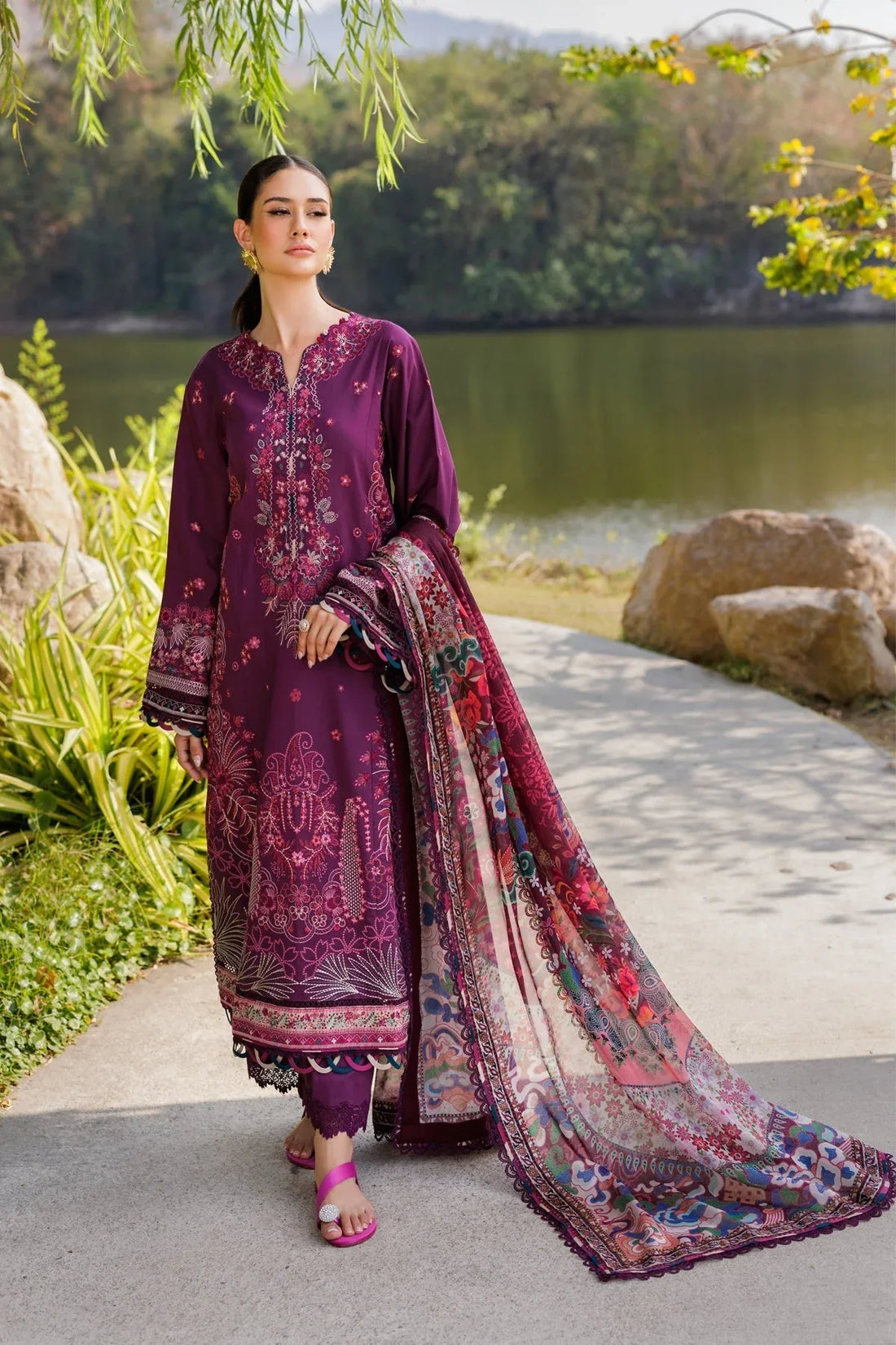 Xenia Formals | Luxury Lawn 25 | VIOLET - Rang-e-Khaas