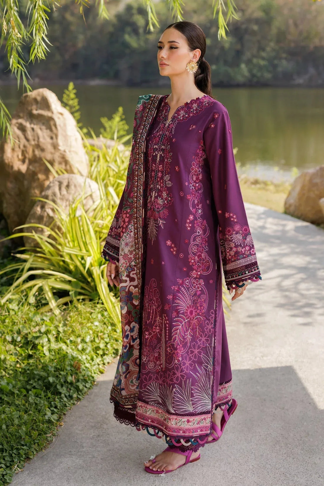 Xenia Formals | Luxury Lawn 25 | VIOLET - Rang-e-Khaas