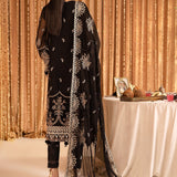 ALIZEH-Yesra - V16D05 Embroidered Chiffon Black