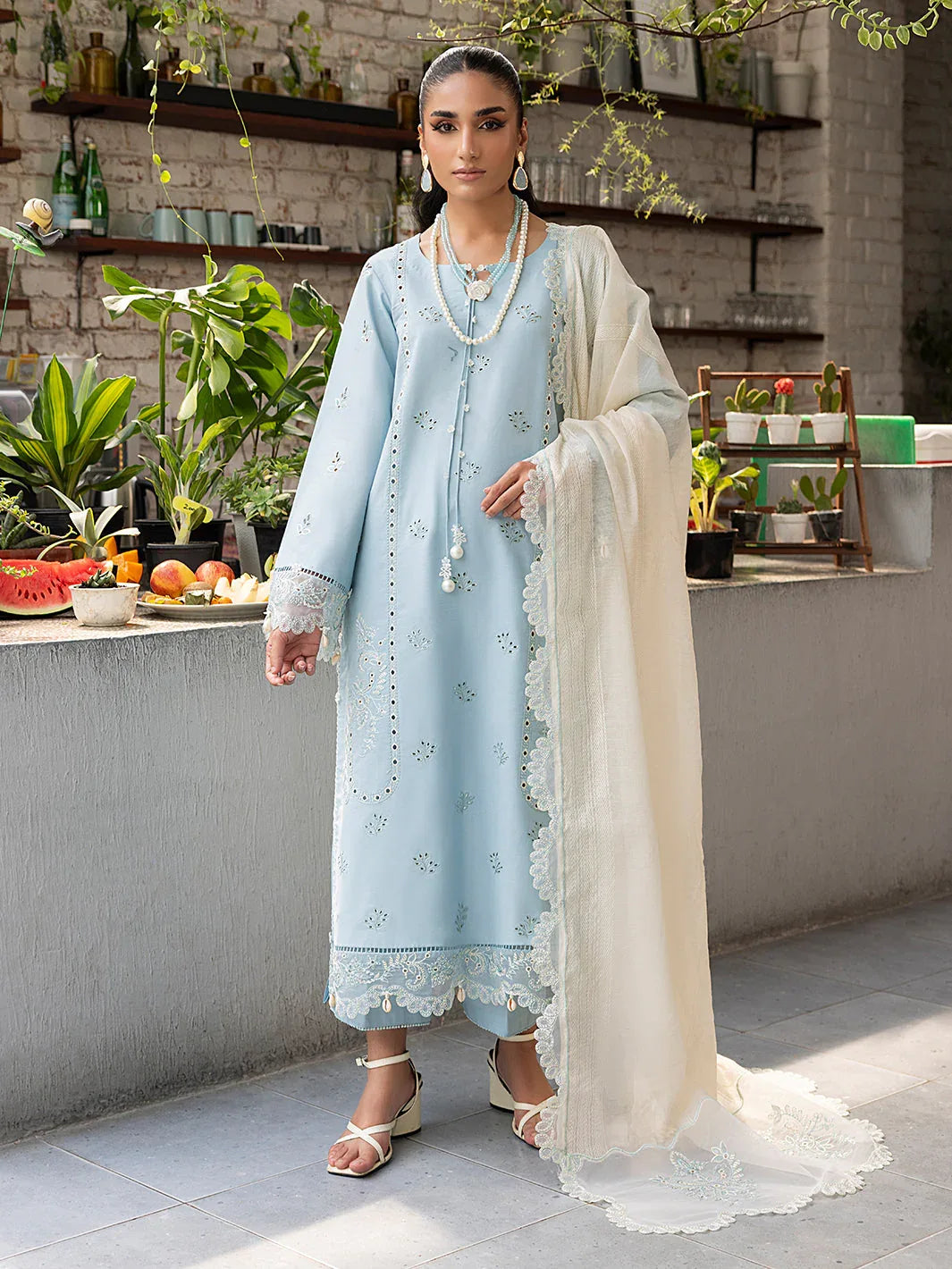 Izel | Meadow Muse Embroidered Lawn 25 | ZARELLE - Rang-e-Khaas