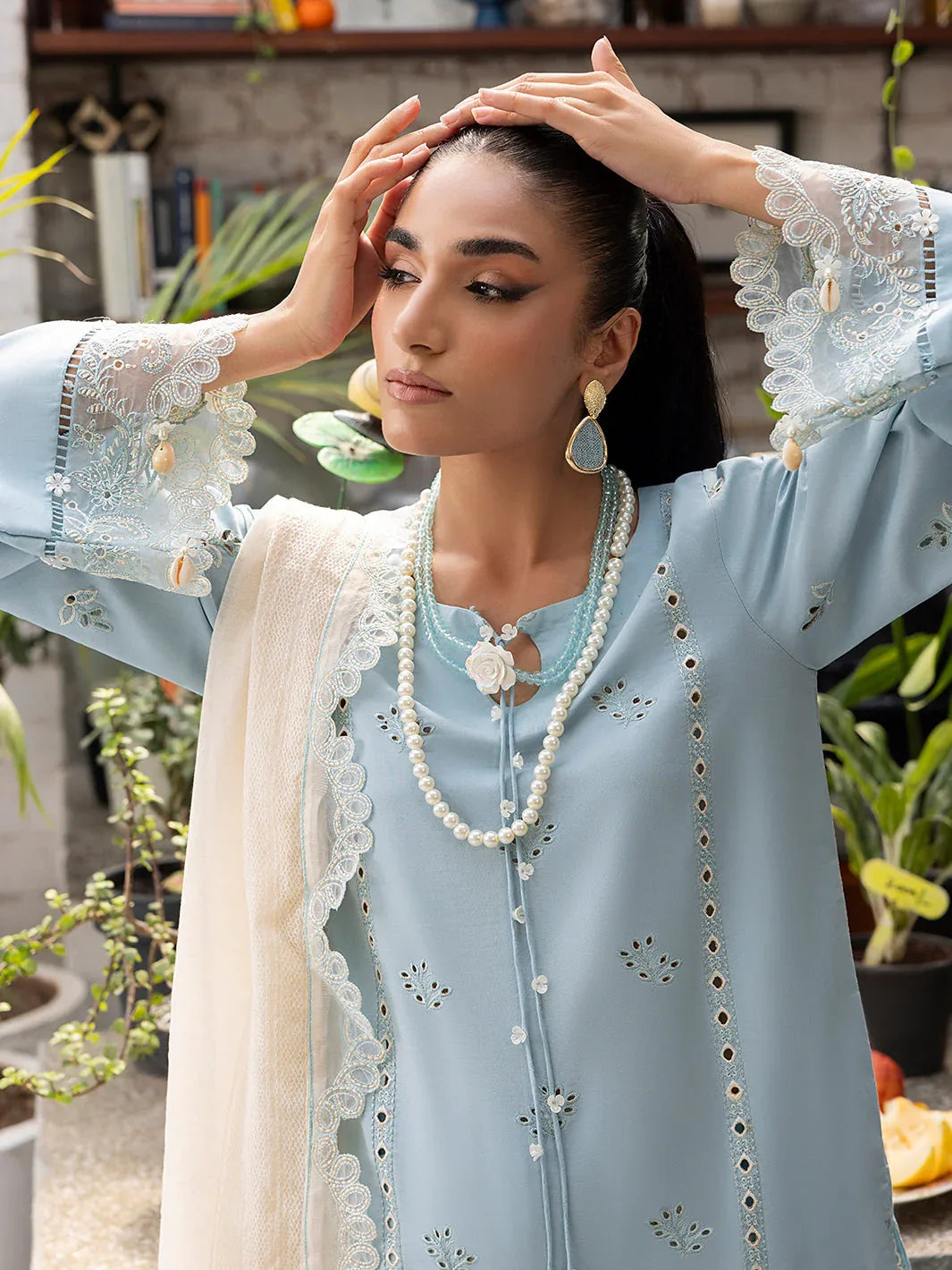 Izel | Meadow Muse Embroidered Lawn 25 | ZARELLE - Rang-e-Khaas