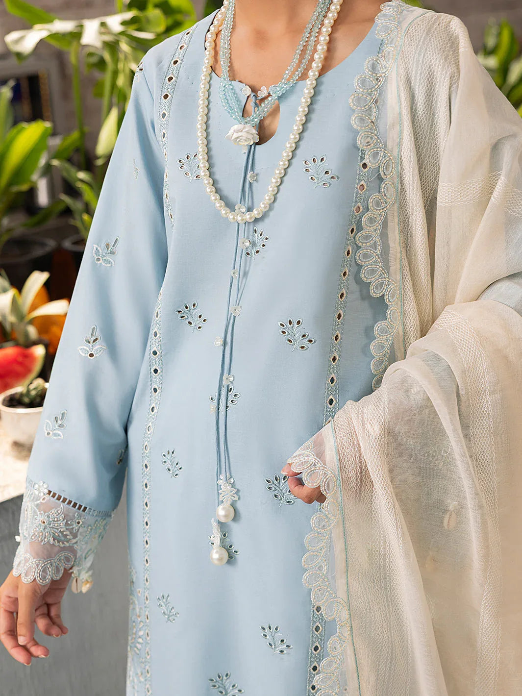 Izel | Meadow Muse Embroidered Lawn 25 | ZARELLE - Rang-e-Khaas