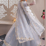 Gossamer by Zaha Embroidered Organza 3Pc Suit ZC24-01 Sofina