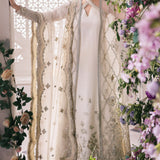 Gossamer by Zaha Embroidered Organza 3Pc Suit ZC24-02 Leiyn