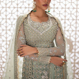 Gossamer by Zaha Embroidered Organza 3Pc Suit ZC24-03 Seraphina