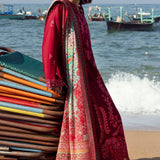 Zaha | Embroidered Lawn Collection | EIRA (ZL23-10 B) - Rang-e-Khaas