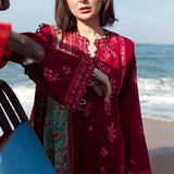 Zaha | Embroidered Lawn Collection | EIRA (ZL23-10 B) - Rang-e-Khaas