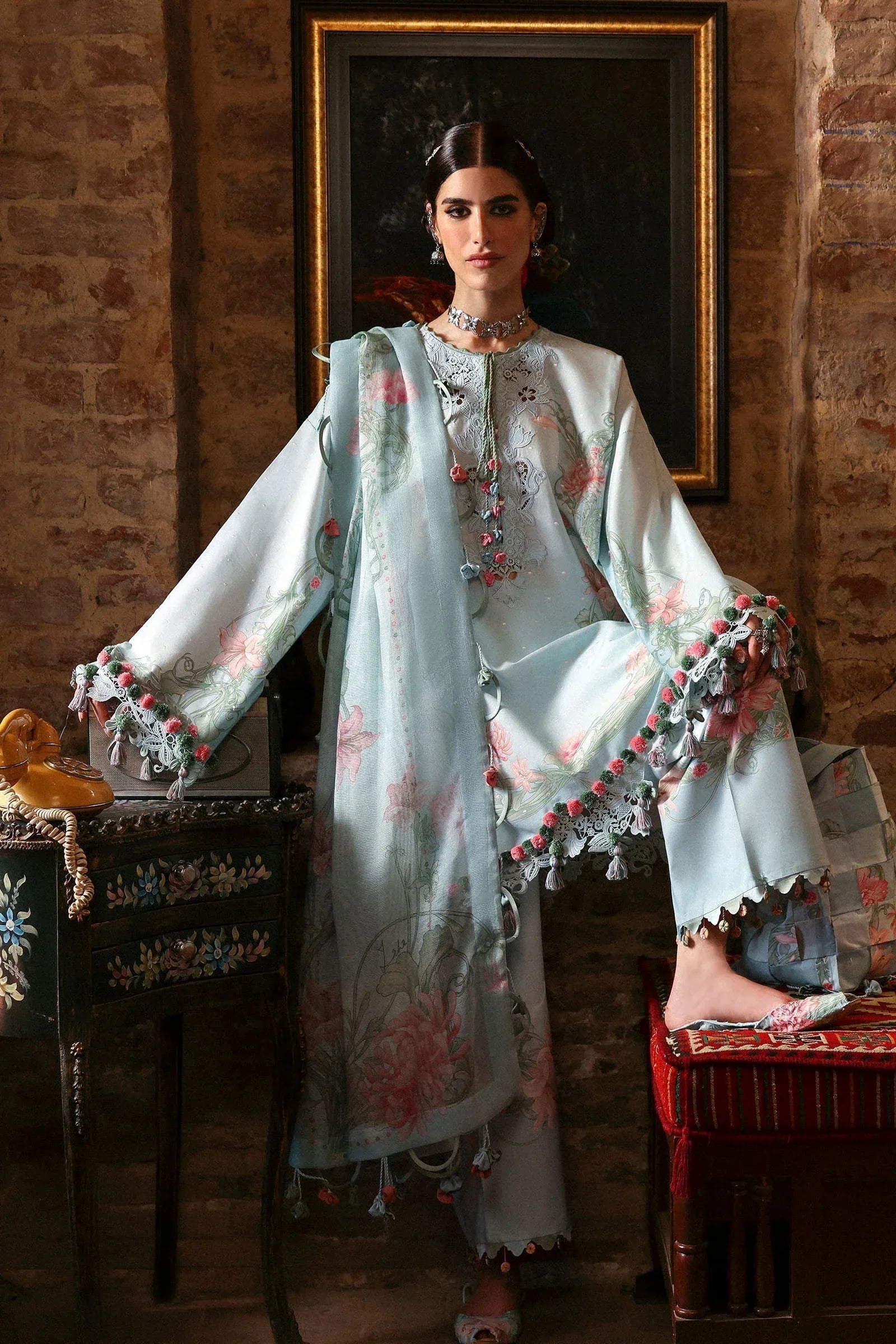 Zaha | Festive Lawn 25 | KHUSBU (ZF-25-09) - Rang-e-Khaas