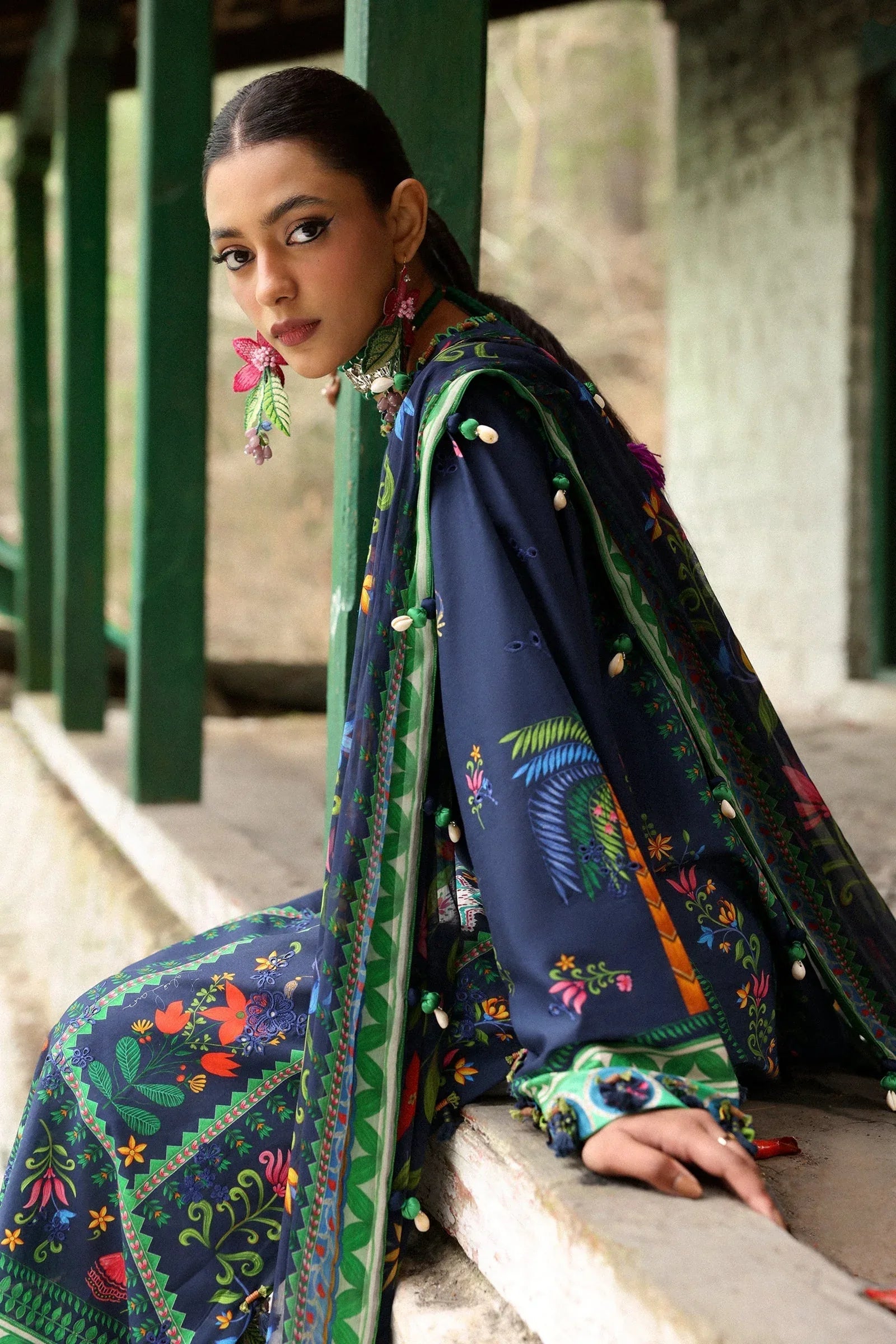 Zaha | Lawn 25 | AMANI (ZL25-06 B) - Rang-e-Khaas