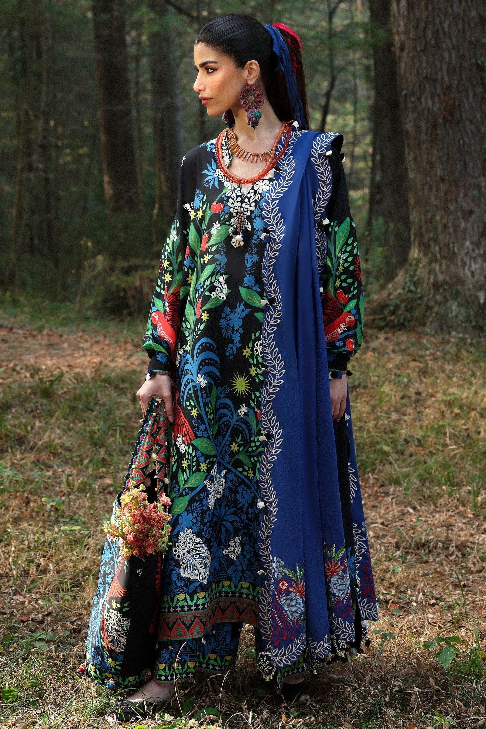 Zaha | Lawn 25 | BLACK SOLANA (ZL25-03 A) - Rang-e-Khaas
