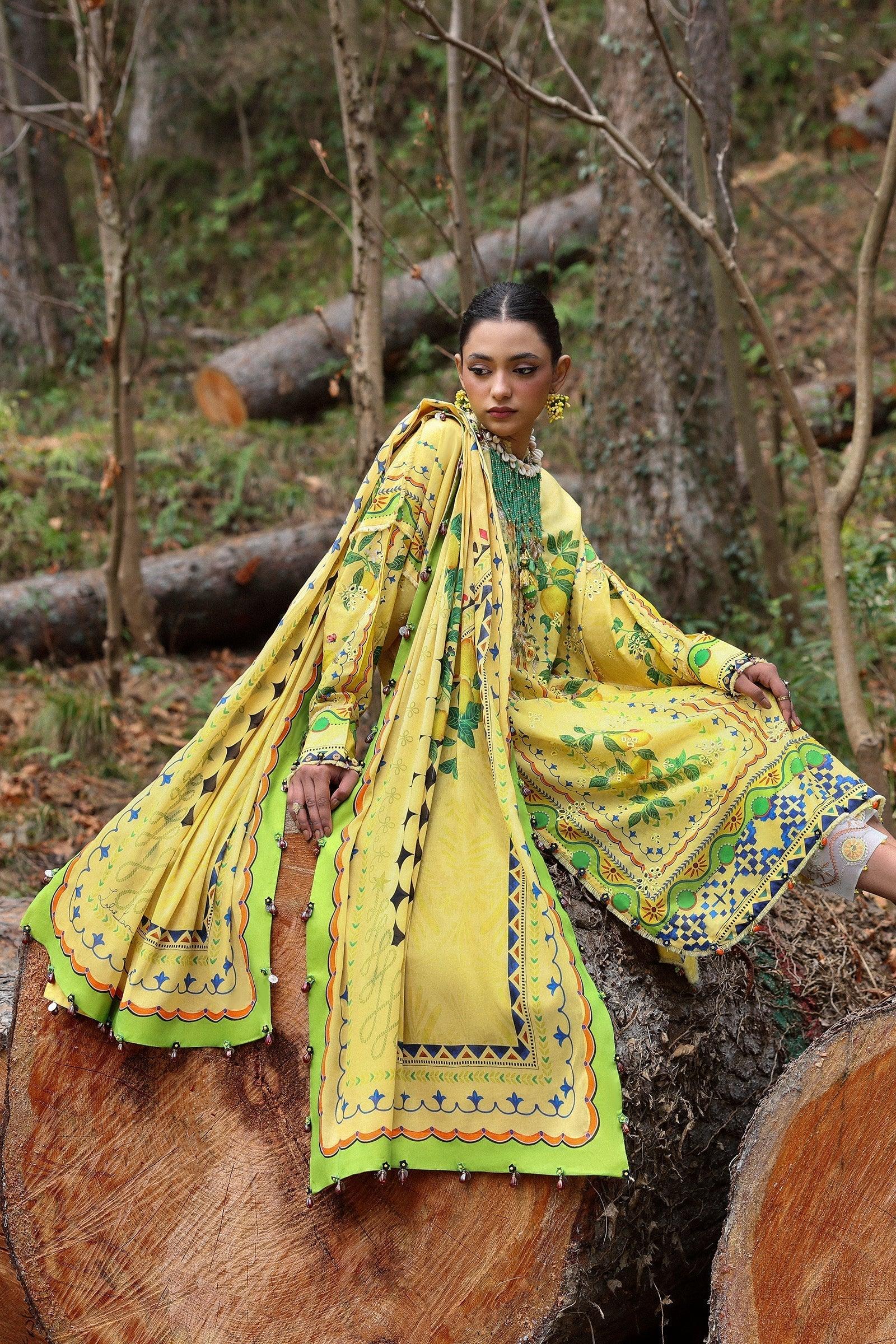 Zaha | Lawn 25 | DAHLIA (ZL25-04 A) - Rang-e-Khaas