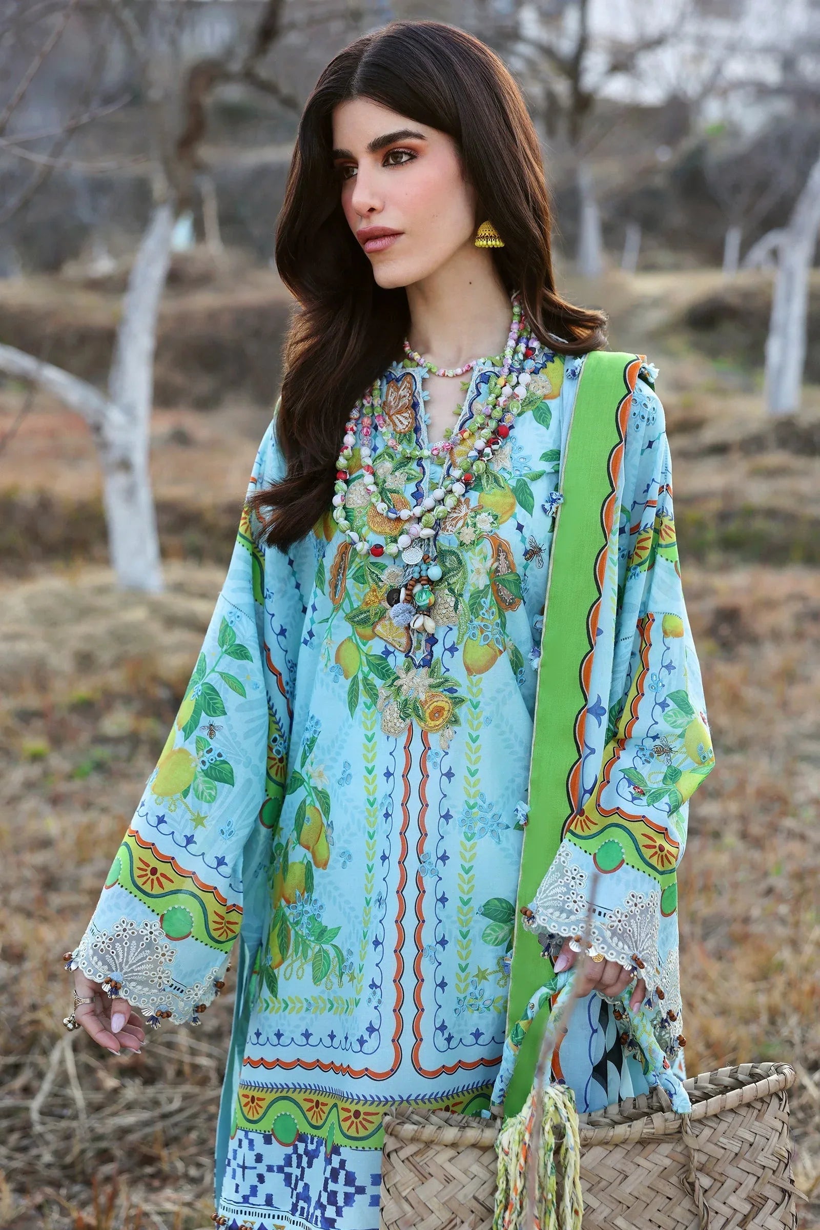 Zaha | Lawn 25 | DAHLIA (ZL25-04 B) - Rang-e-Khaas