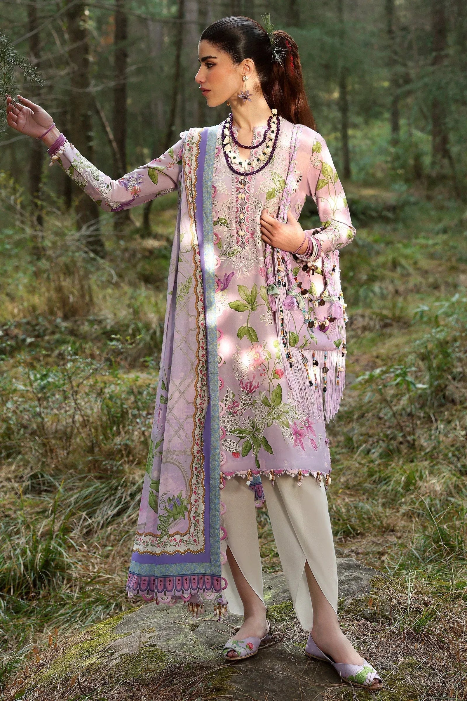 Zaha | Lawn 25 | ELARA (ZL25-02 A) - Rang-e-Khaas