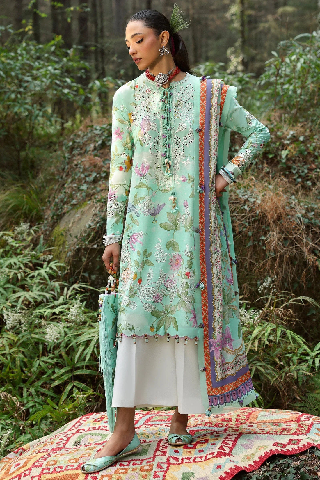 Zaha | Lawn 25 | ELARA (ZL25-02 B) - Rang-e-Khaas