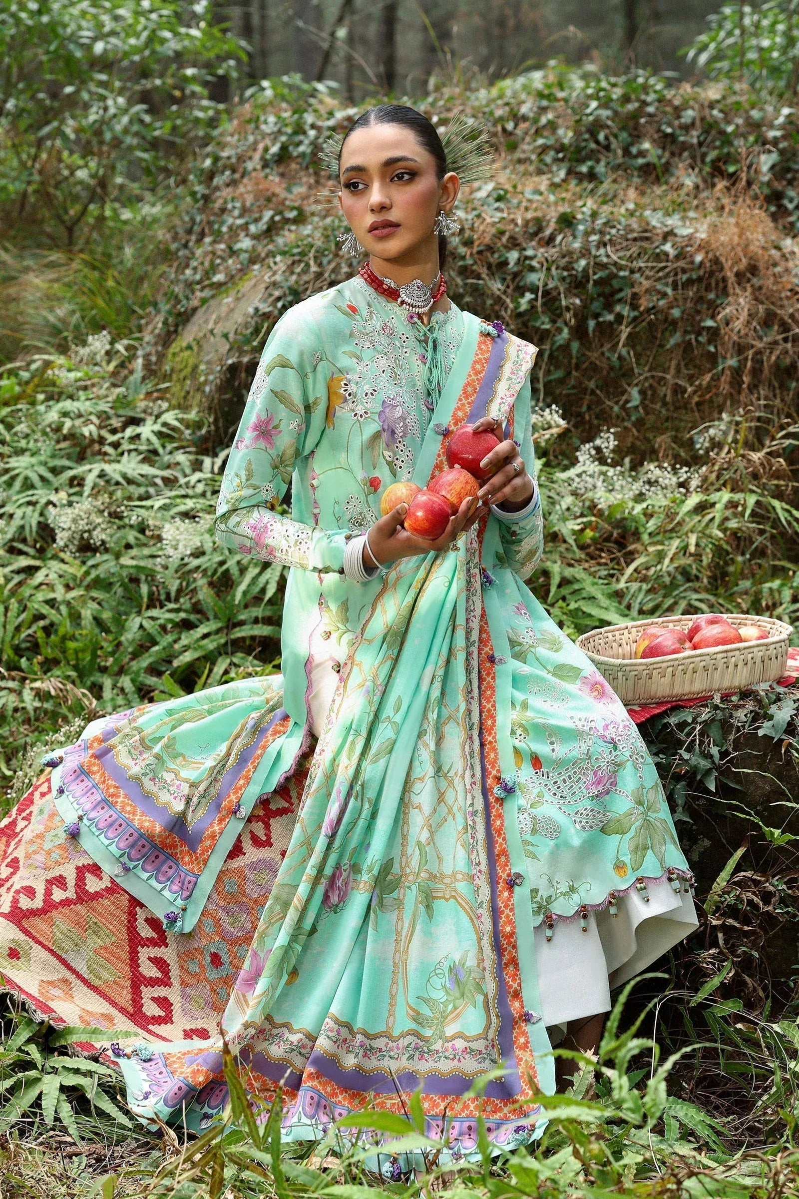 Zaha | Lawn 25 | ELARA (ZL25-02 B) - Rang-e-Khaas