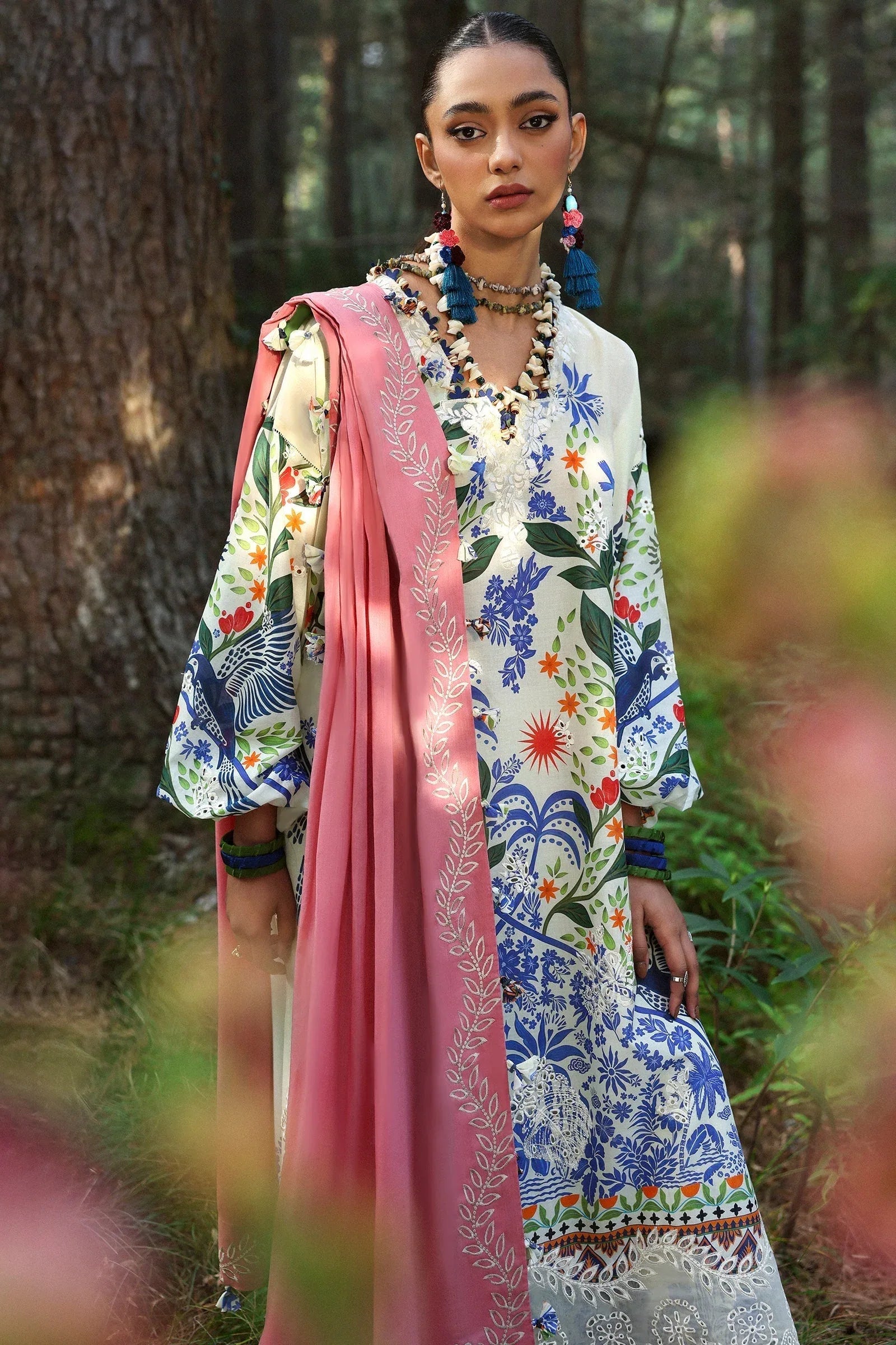 Zaha | Lawn 25 | WHITE SOLANA (ZL25-03 B) - Rang-e-Khaas