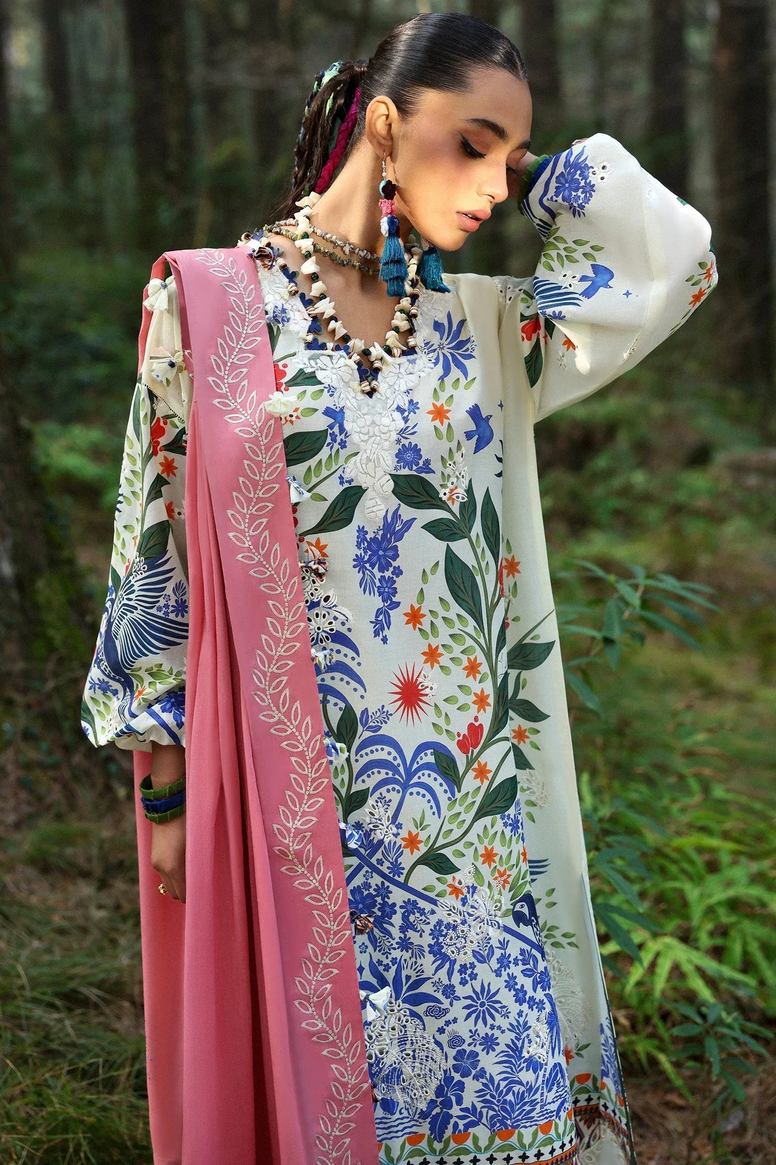 Zaha | Lawn 25 | WHITE SOLANA (ZL25-03 B) - Rang-e-Khaas